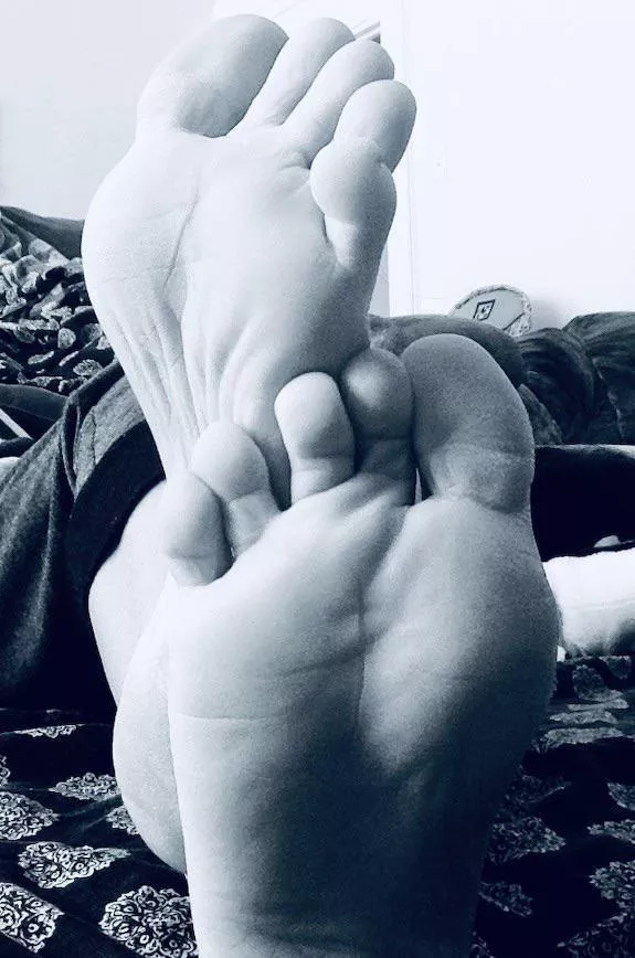 Soles and toes.