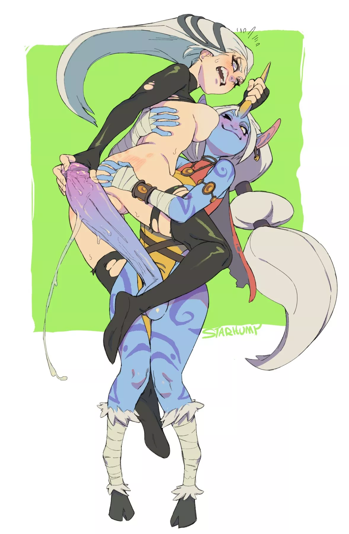 Soraka supporting Diana by (Starhump)