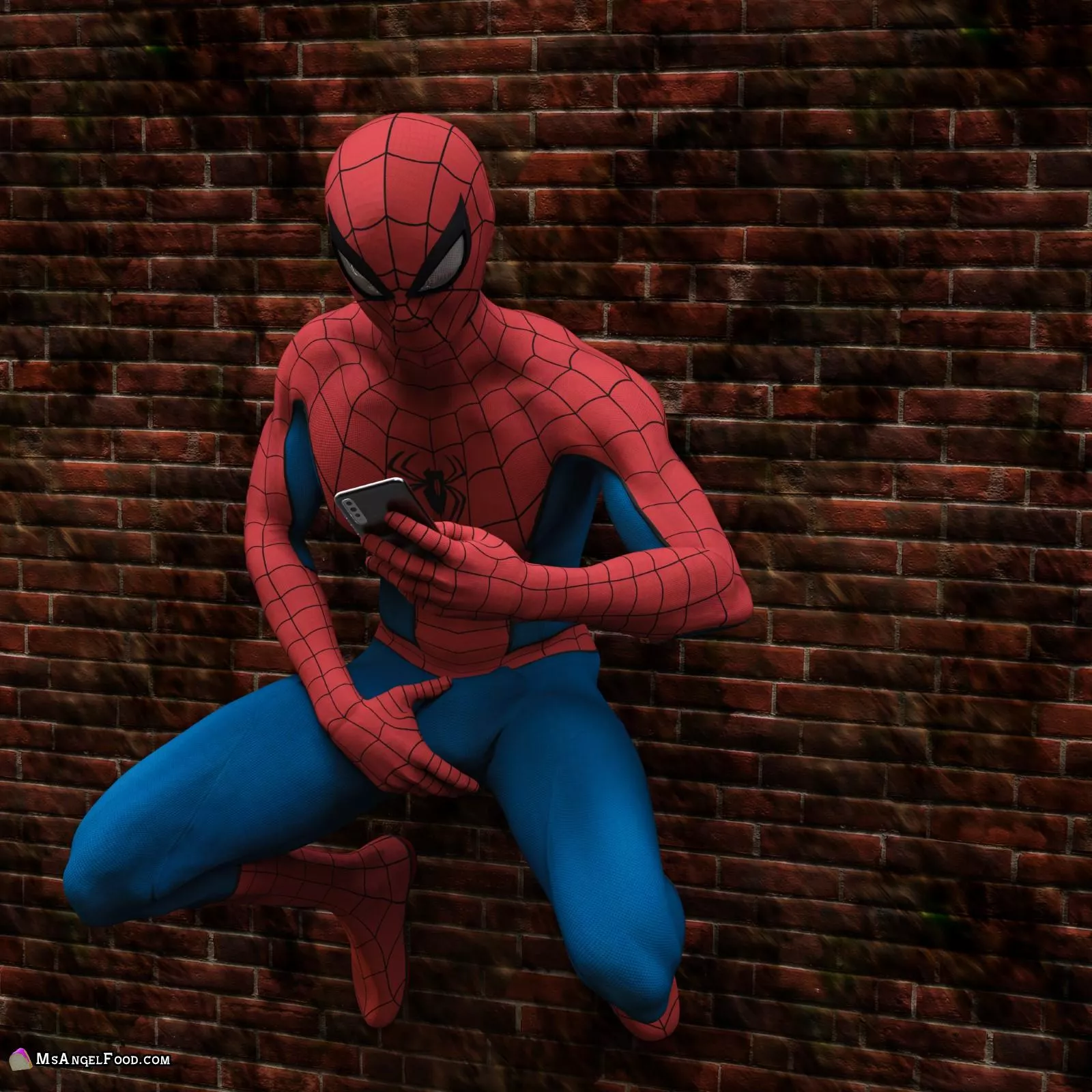 Spider-Man Touching Himself