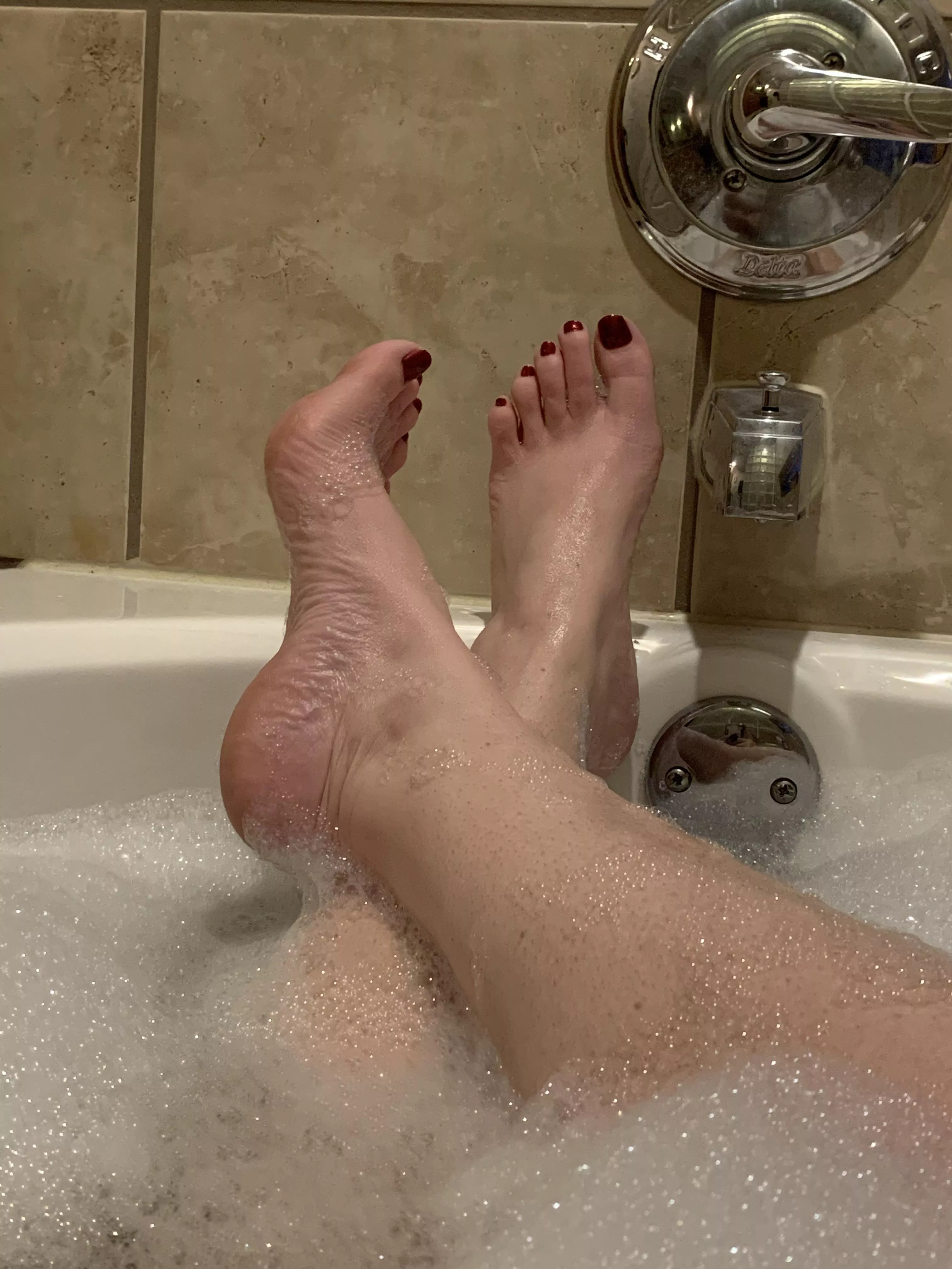 Squeaky clean feet