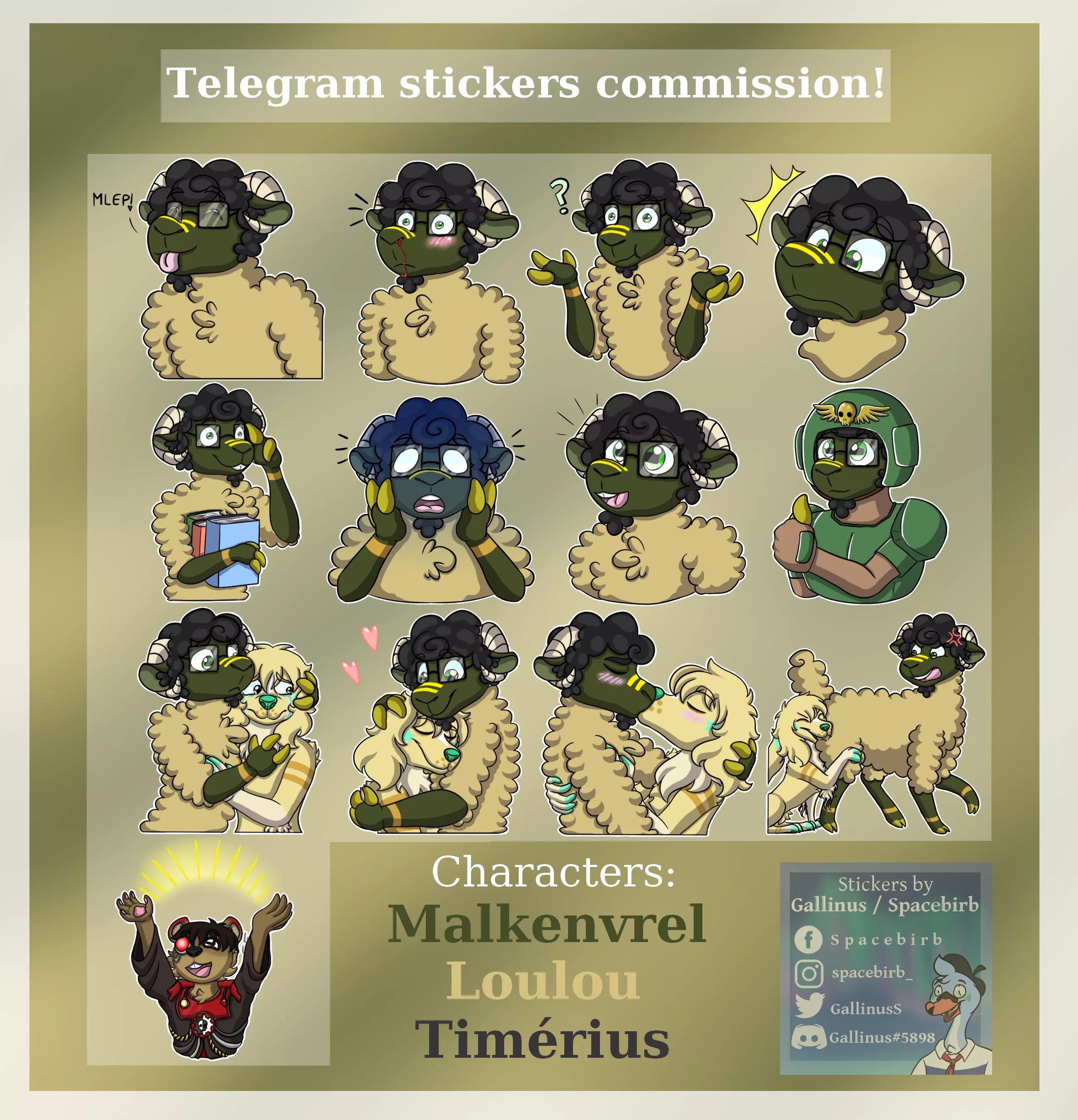 Stickers commissions - Malkenvrel