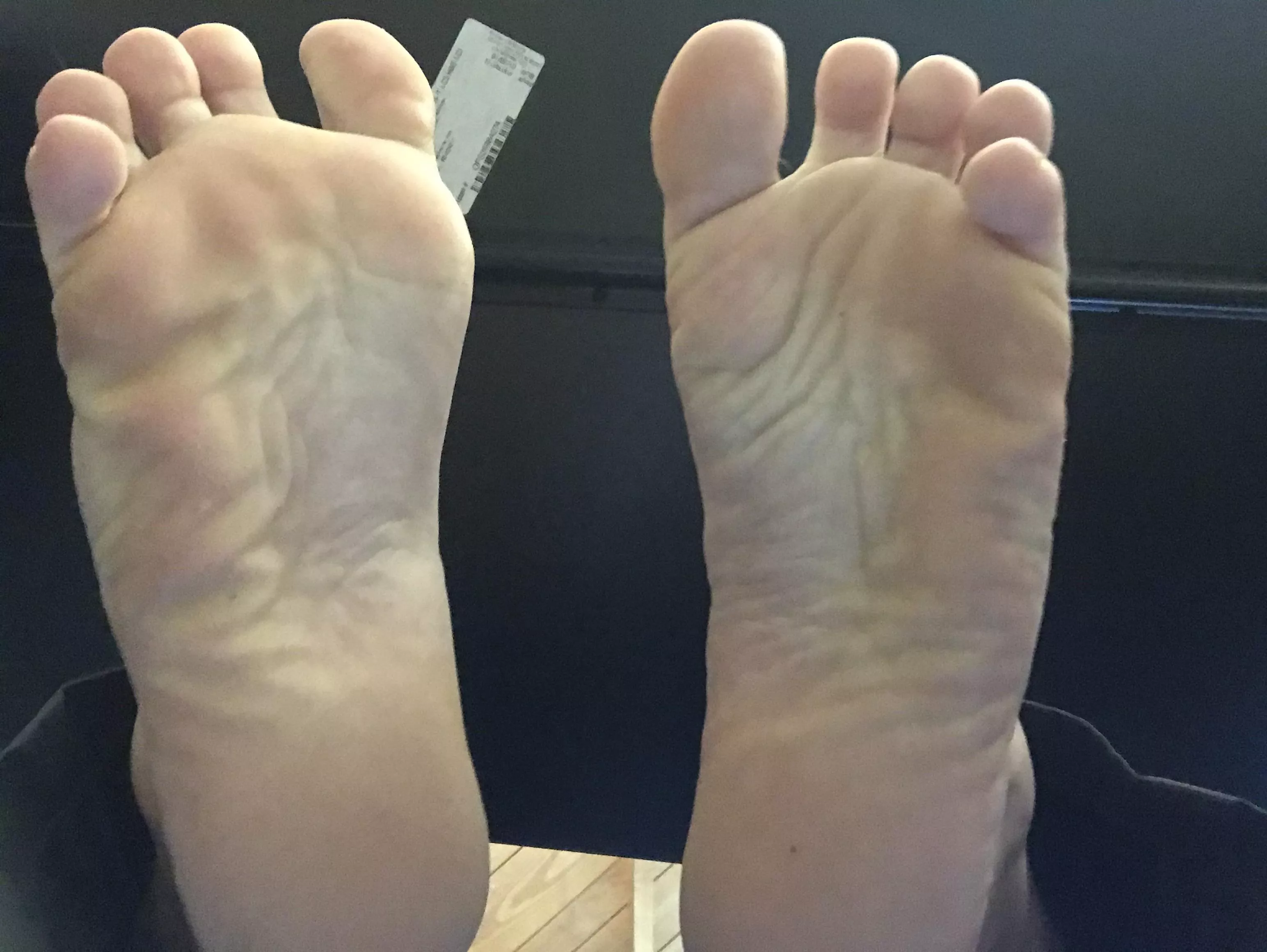 Straight soles, under my desk