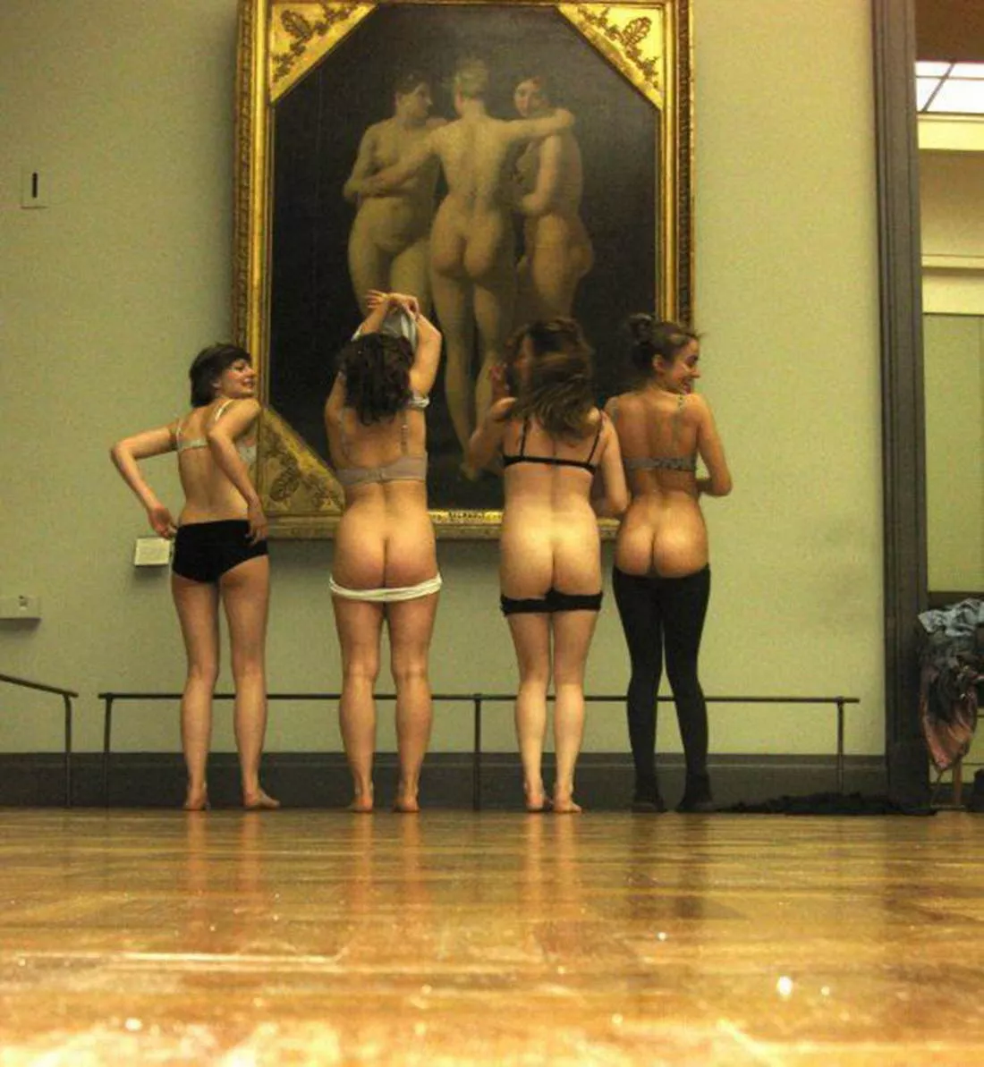 Stripping at the museum!