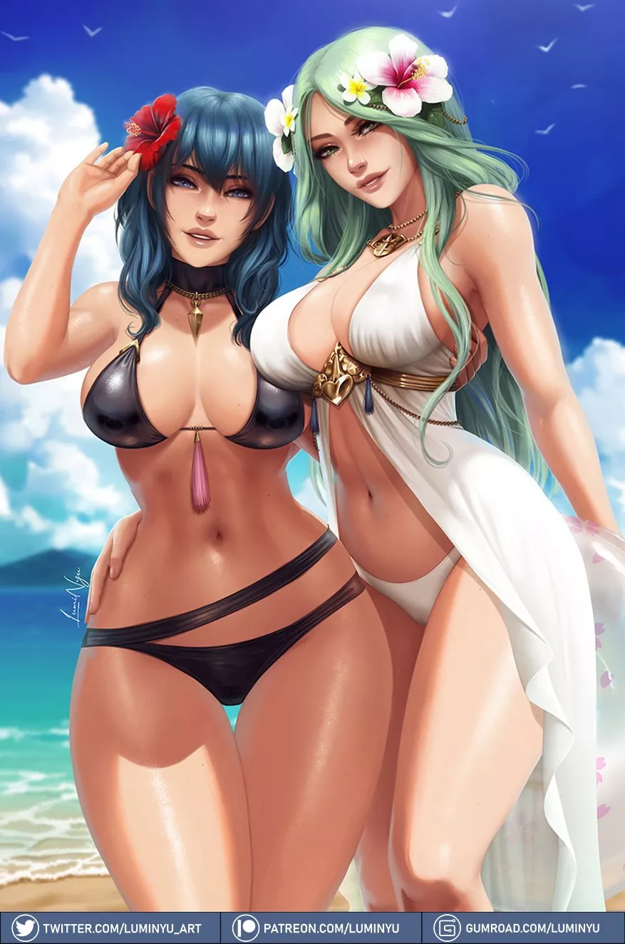 Summer Rhea & Byleth (LumiNyu) [Fire Emblem]