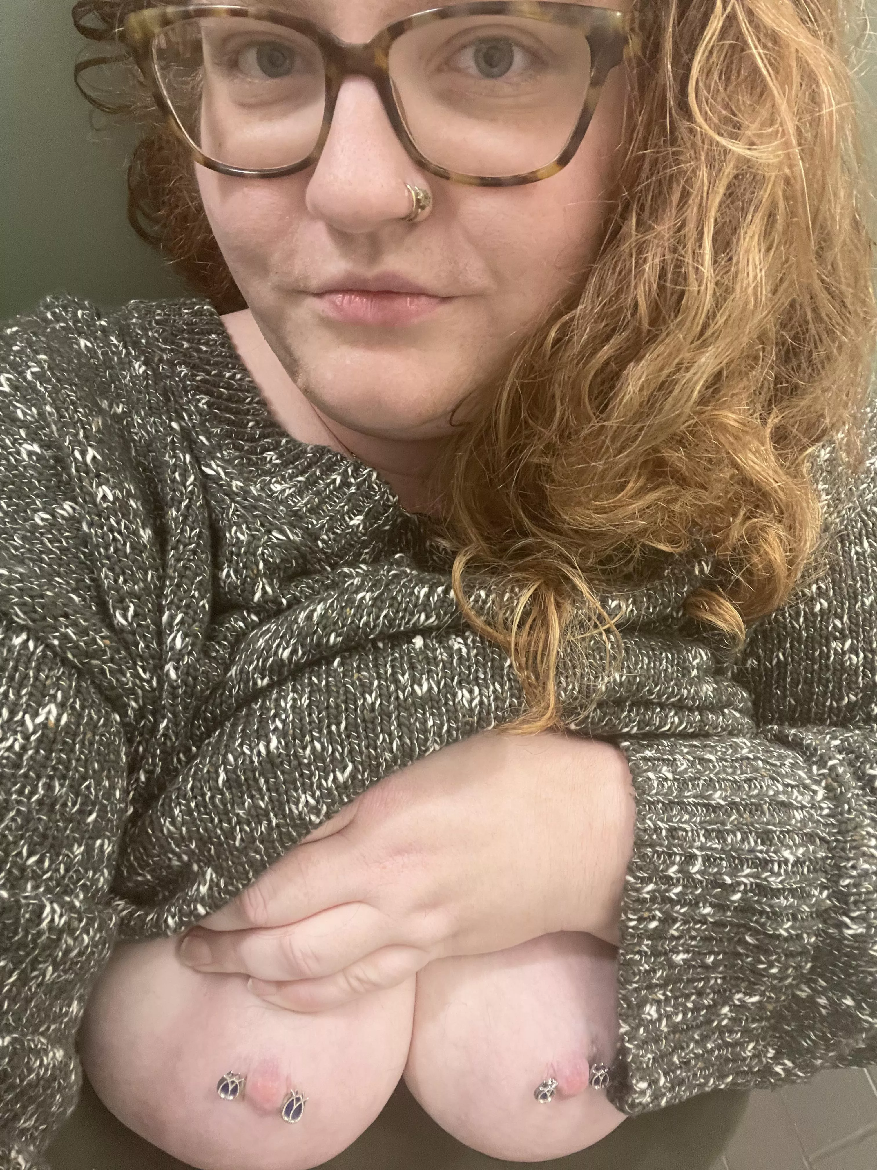 Sweater and boobs. All the cuddly things