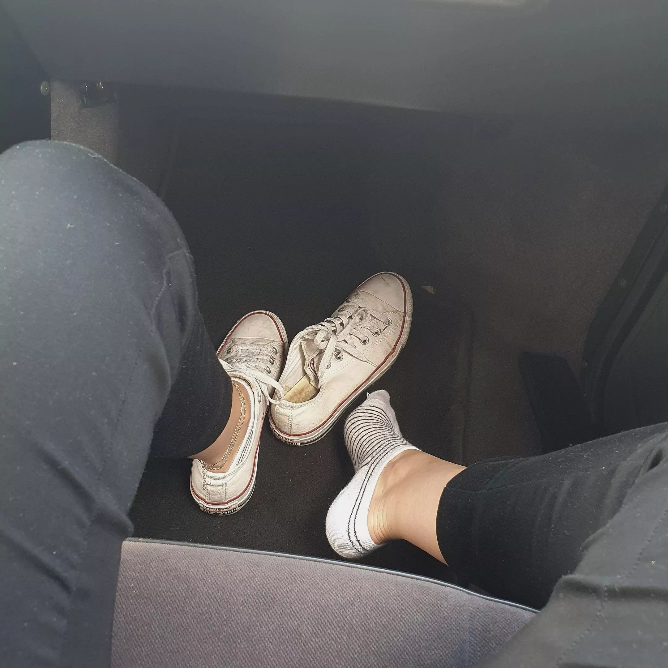 Sweaty feet in the car :p