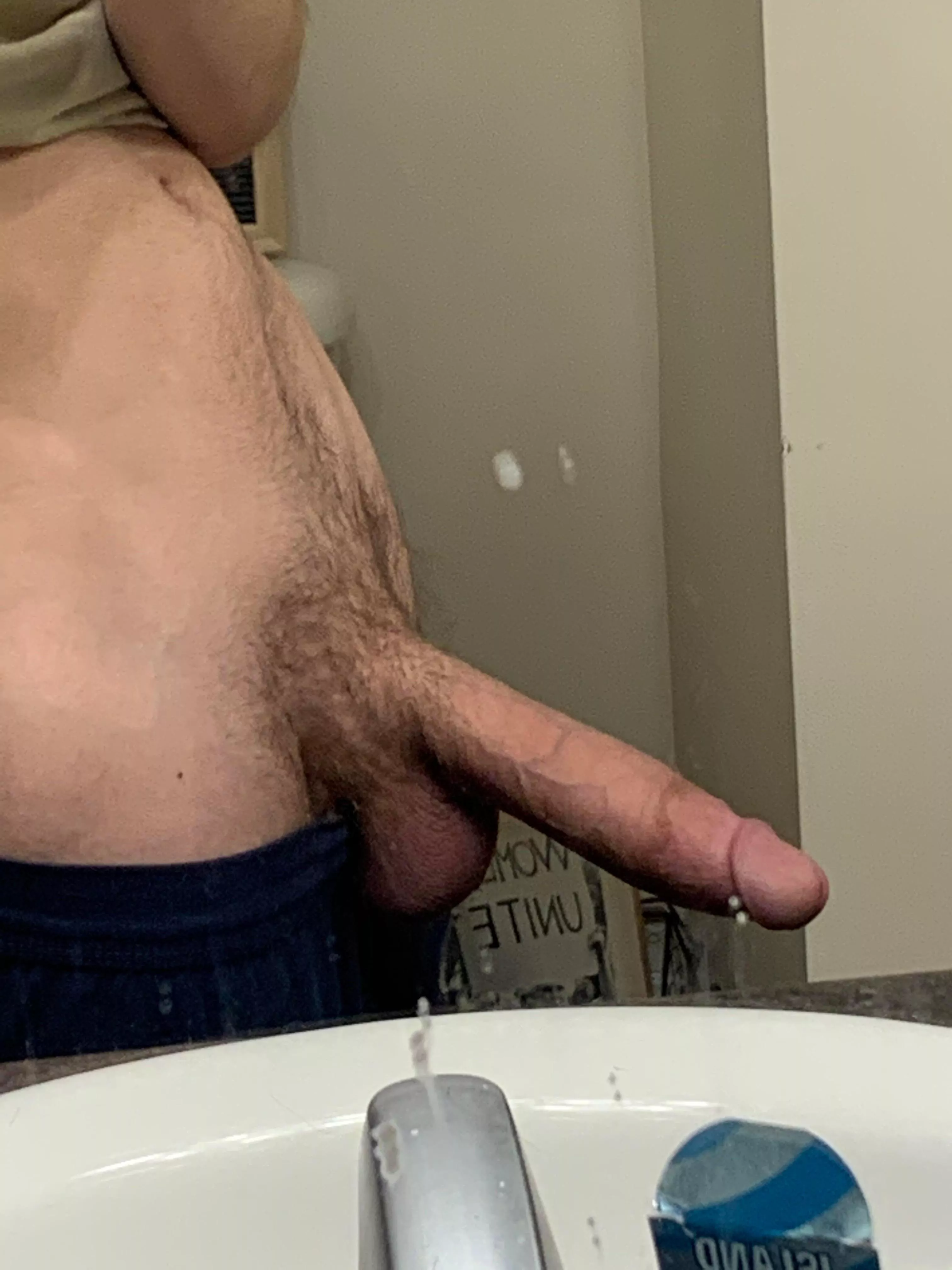 Sweaty ripe perv cock and cum stains on the mirror with the door open for them to see ðŸ‘ƒðŸ¼ðŸ˜ˆ