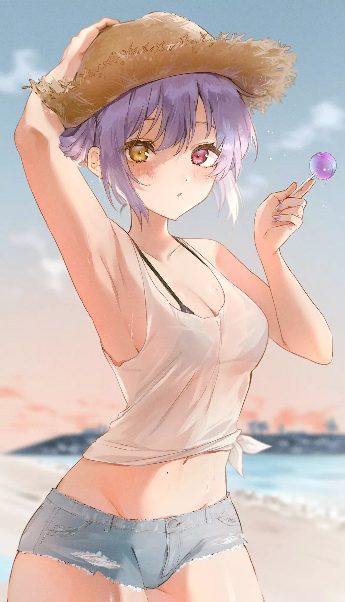 Sweet Girl at Beach (Original)