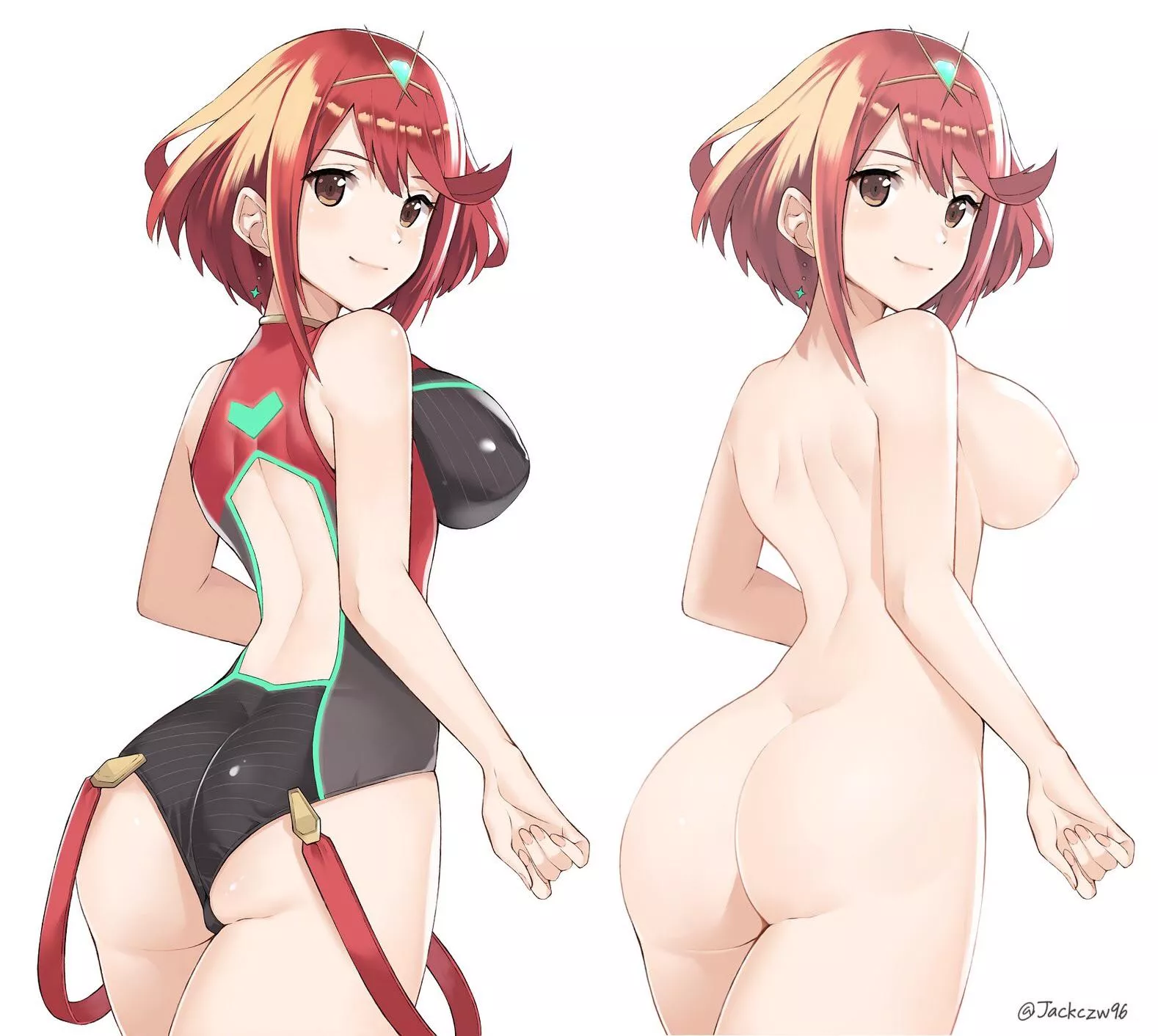 Swimsuit Pyra On/Off (J@CK) [x-post r/OnOffArt]