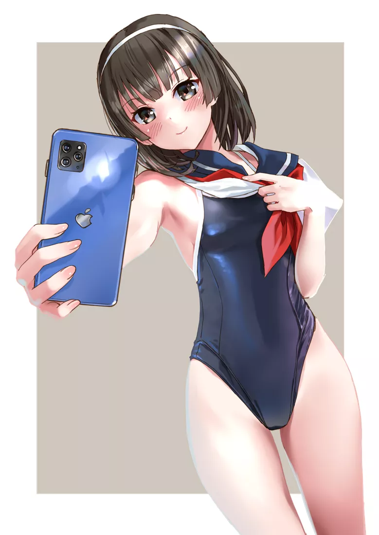 Swimsuit sailor selfie. [Original]