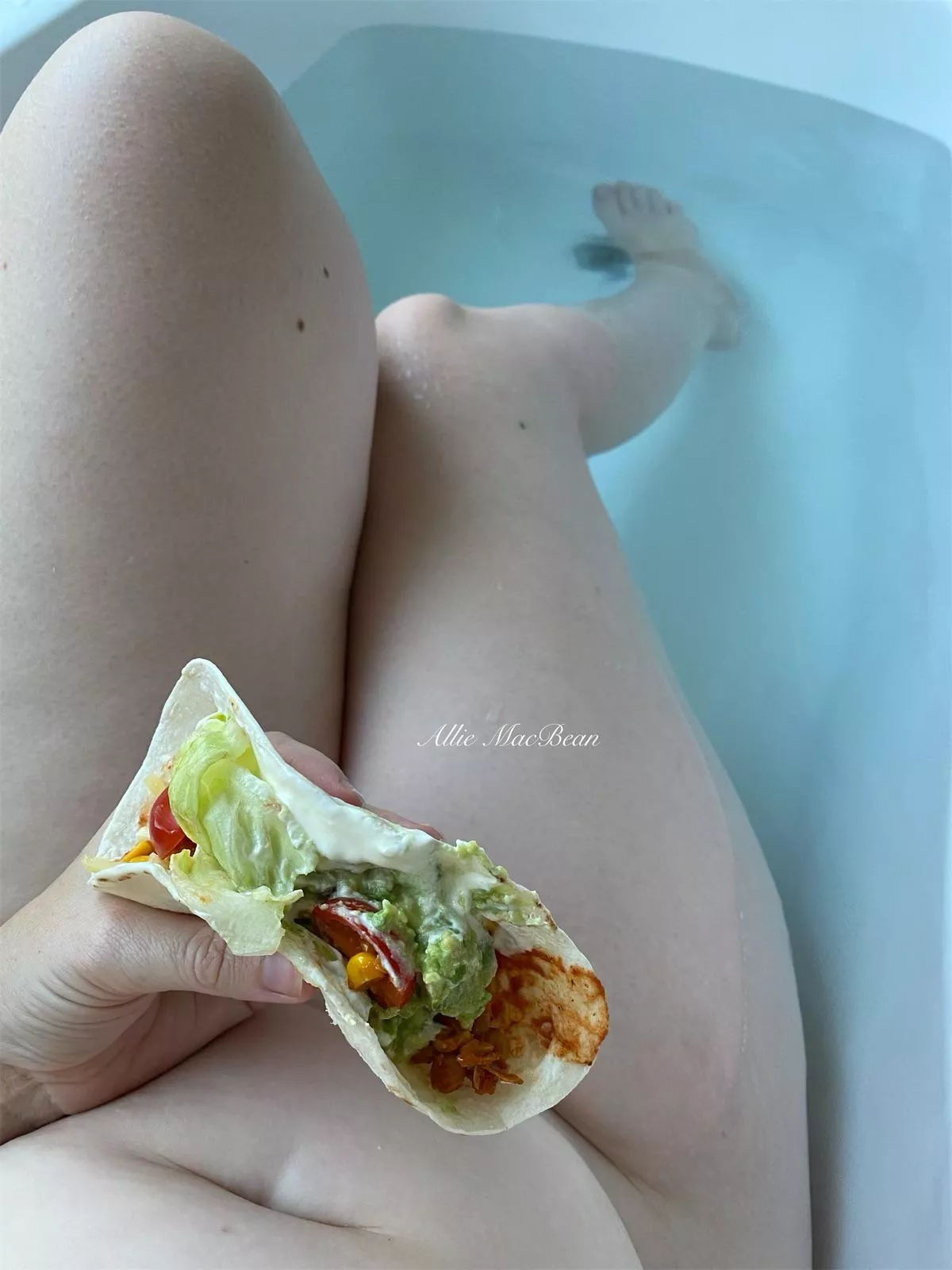 Tacos in the bathâ€¦.no reason except itâ€™s [F]riday!