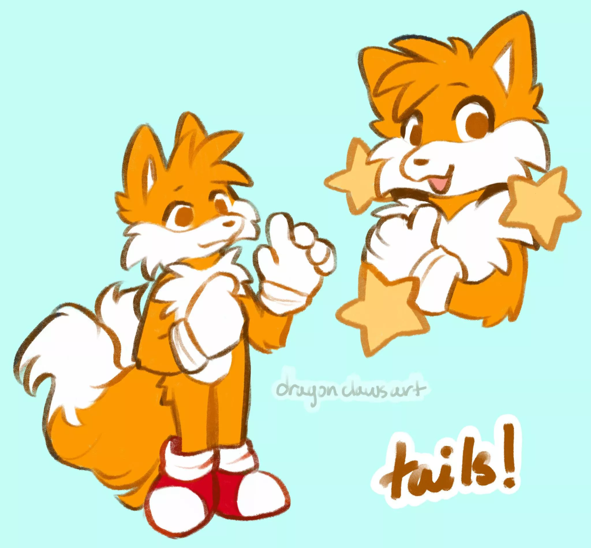 tails fanart!! 🦊✈️🛠⭐️ he’s awesome :3 (art by me, crescentdragonclaws)