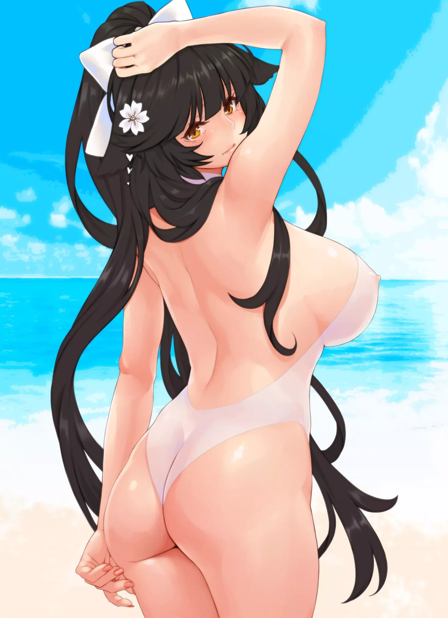 Takao Swimsuit At The Beach (Hayama Kazusa) [Azur Lane]