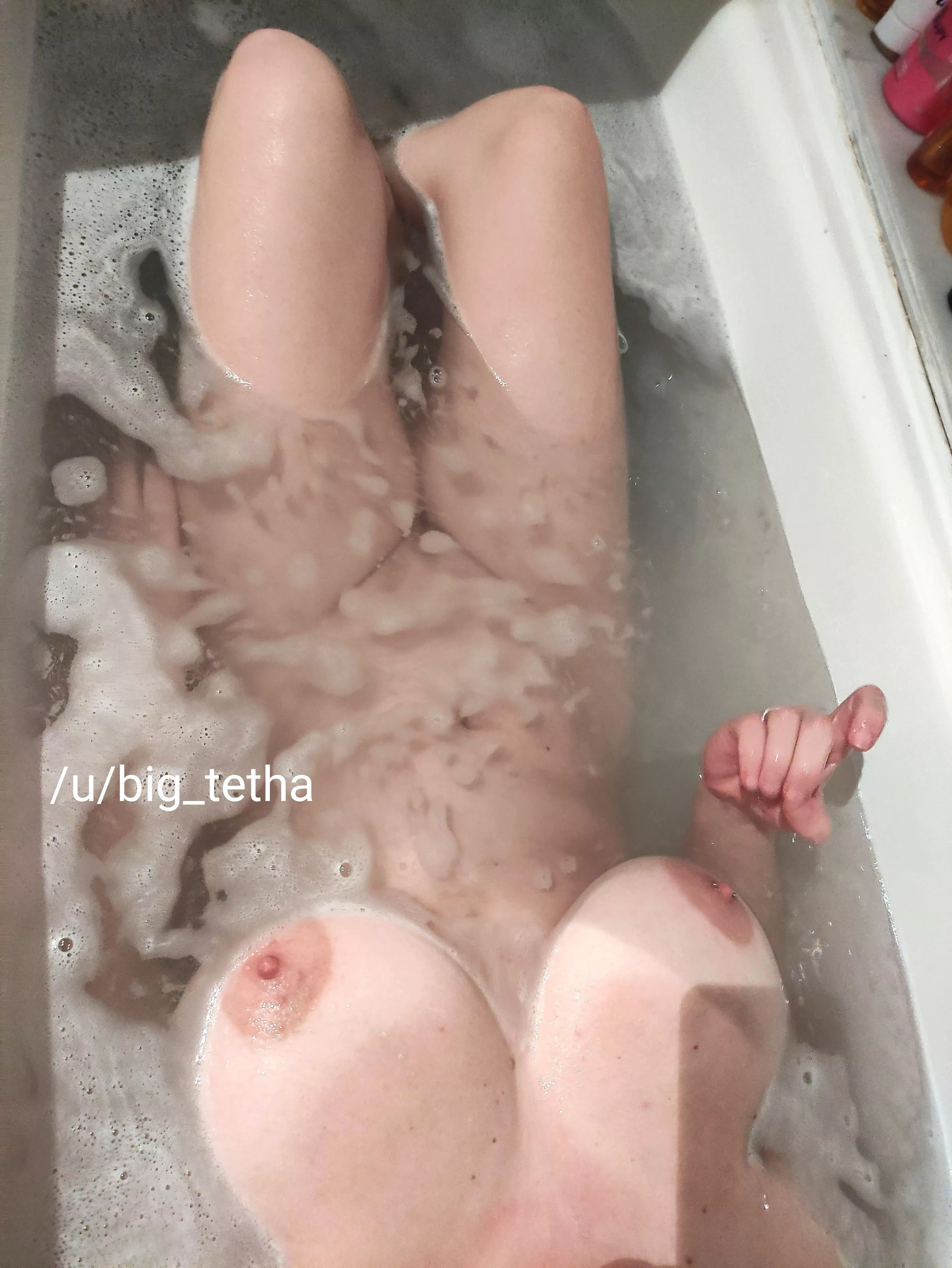 Taking a bath my boobs always float...