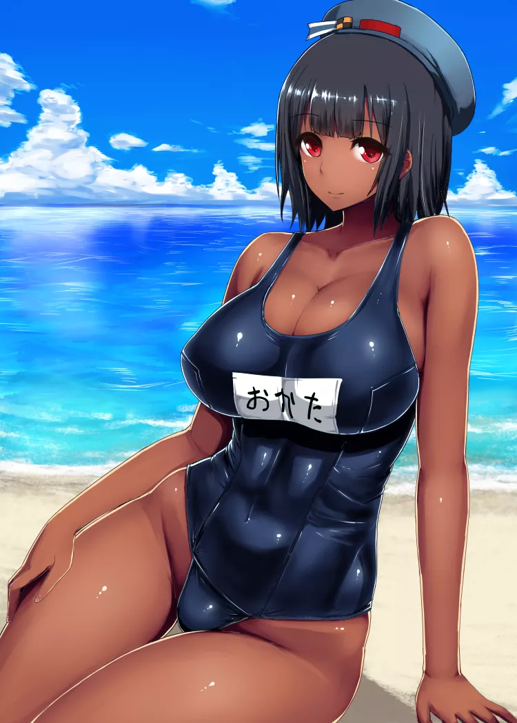 Tan Takao Old Swimsuit Still fits! (Ishimiso) [Kantai Collection]