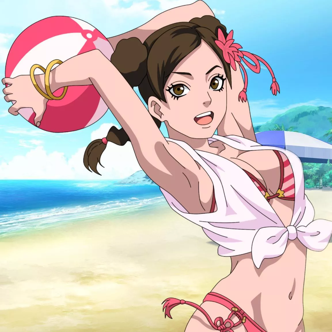 Tenten's Sweaty Armpits on the beach [Naruto Shippuden]