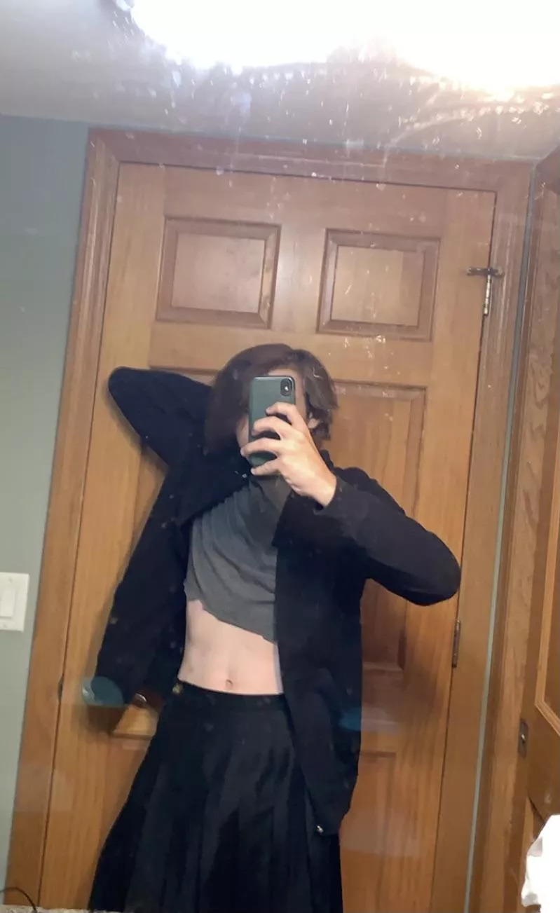 Terrible fit, but hereâ€™s a crop top I made a while ago