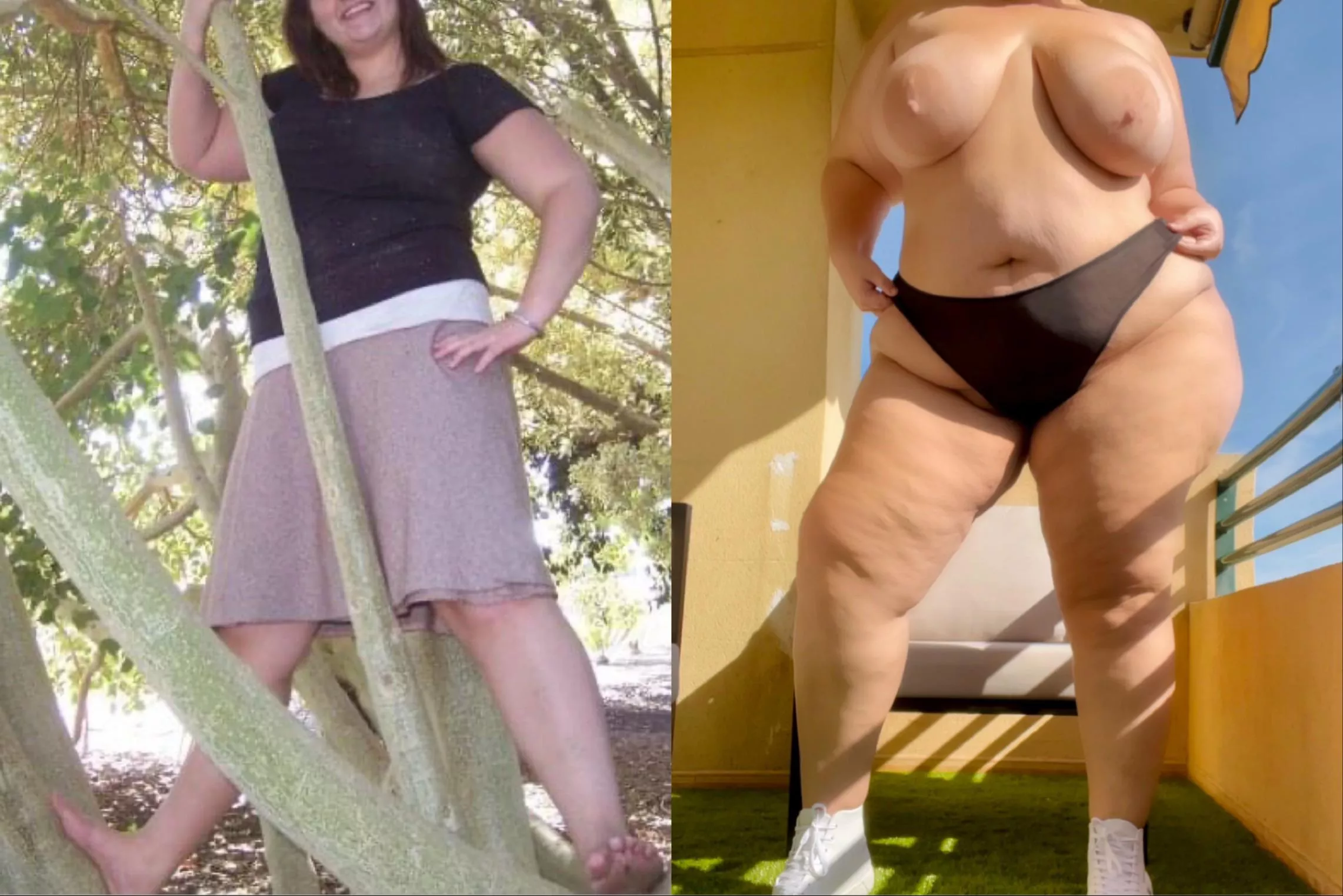 The difference 10 years and 150+ lbs can make