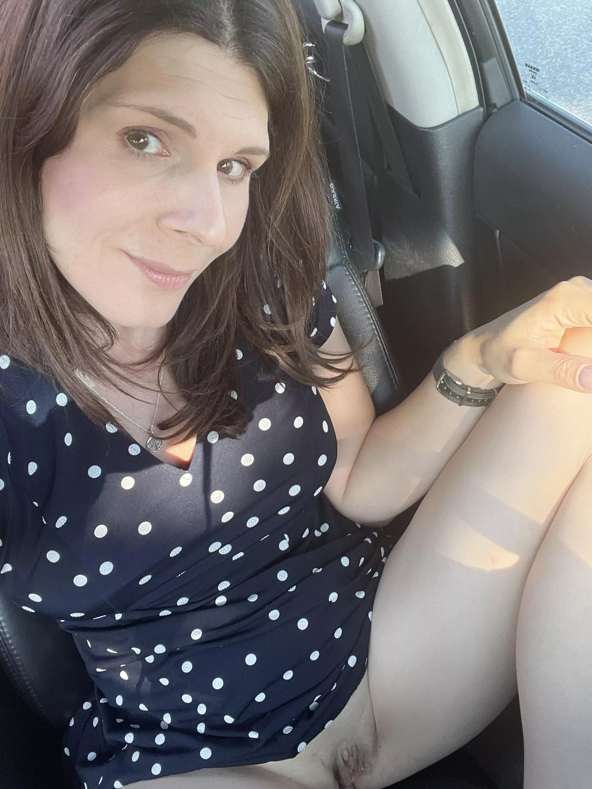 The feeling of no panties under a dress is priceless (40F)