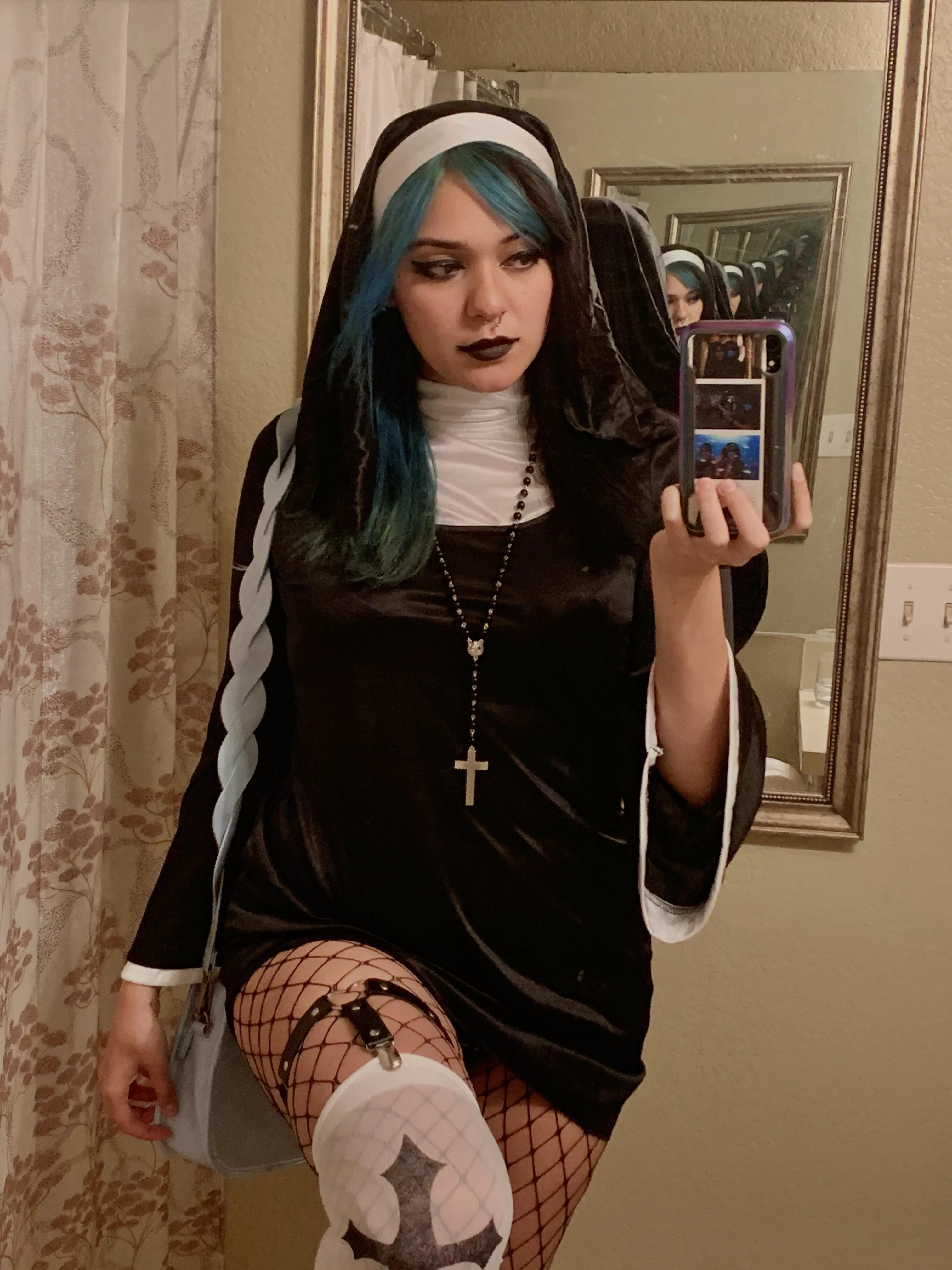 the obligatory sexy edgy nun costume ;)