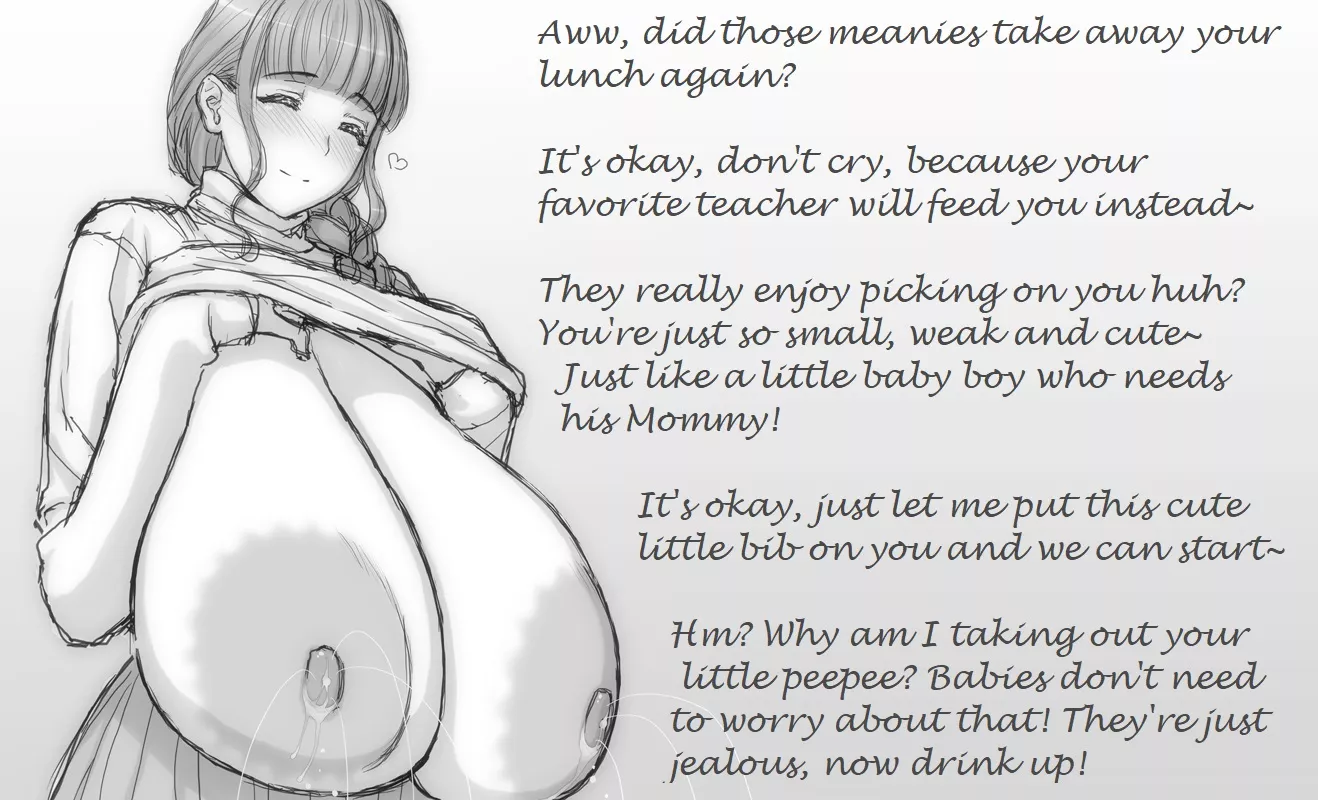 The teacher found out that that you were the prime victim of the bullies, you didn't expect that she'd join them in her own way! [Lactation] [Breastfeeding] [School-setting] [Humiliation]