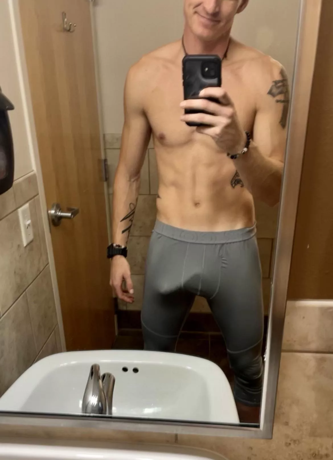 These compression pants leave little to the imagination