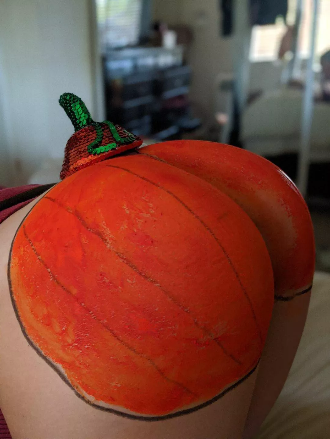 This MILF pumpkin just needs eyes and a mouth🎃😈