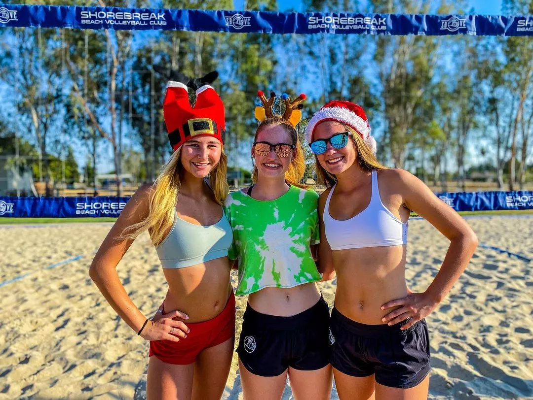 Three Volleyball Girls