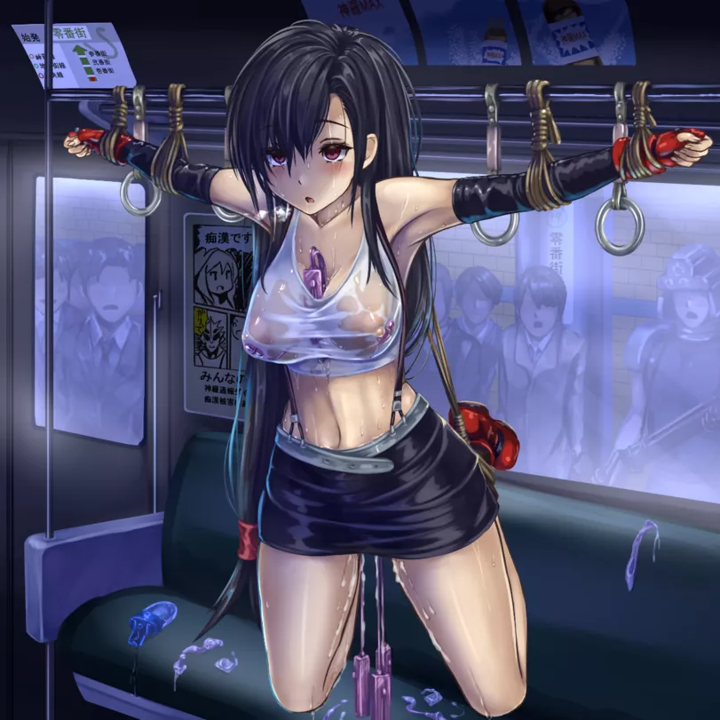 Tifa on the train