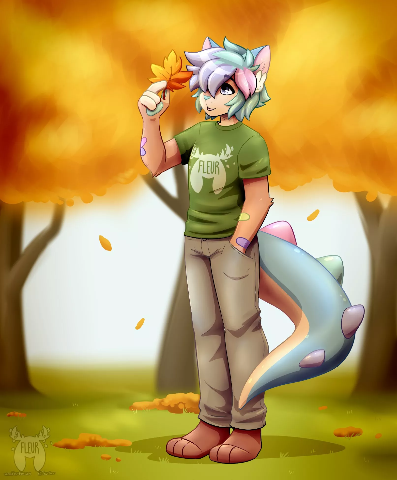 Time for fall! (Art by me: Fleurfurr on Twitter)