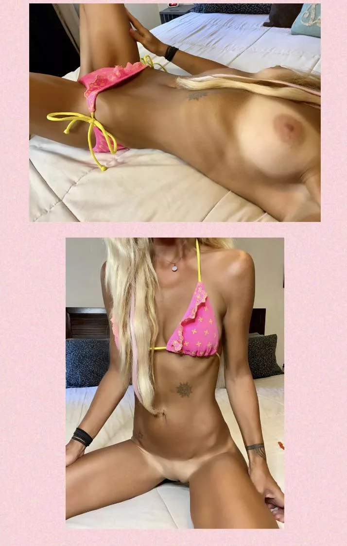 Tiny little blonde submissive beach girl that posts pics and videos daily 😜😈