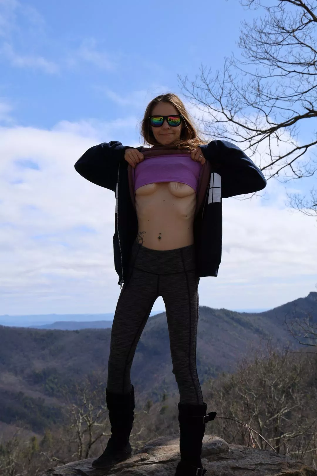 Tiny tits out in nature..