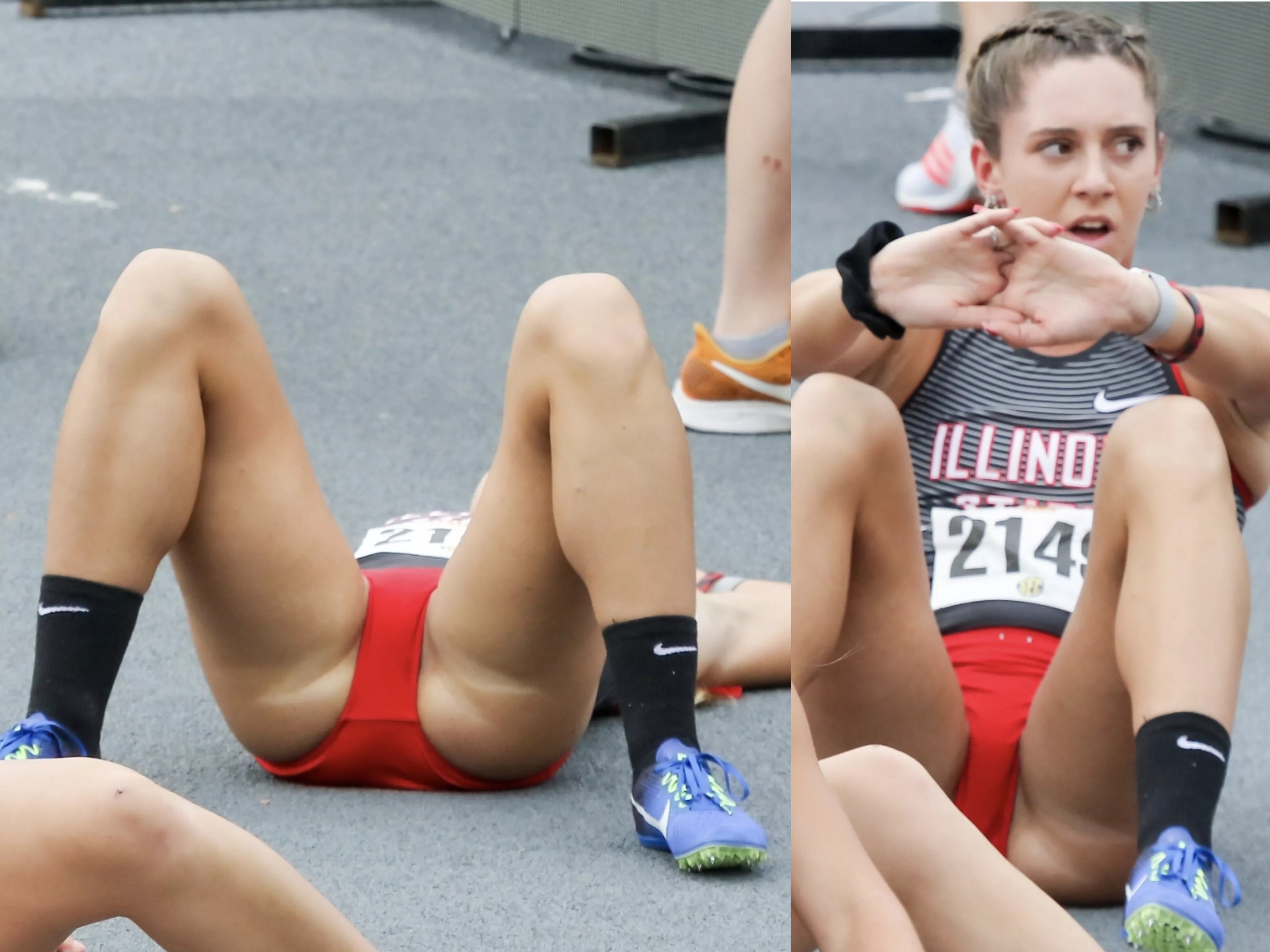 Tired college runner