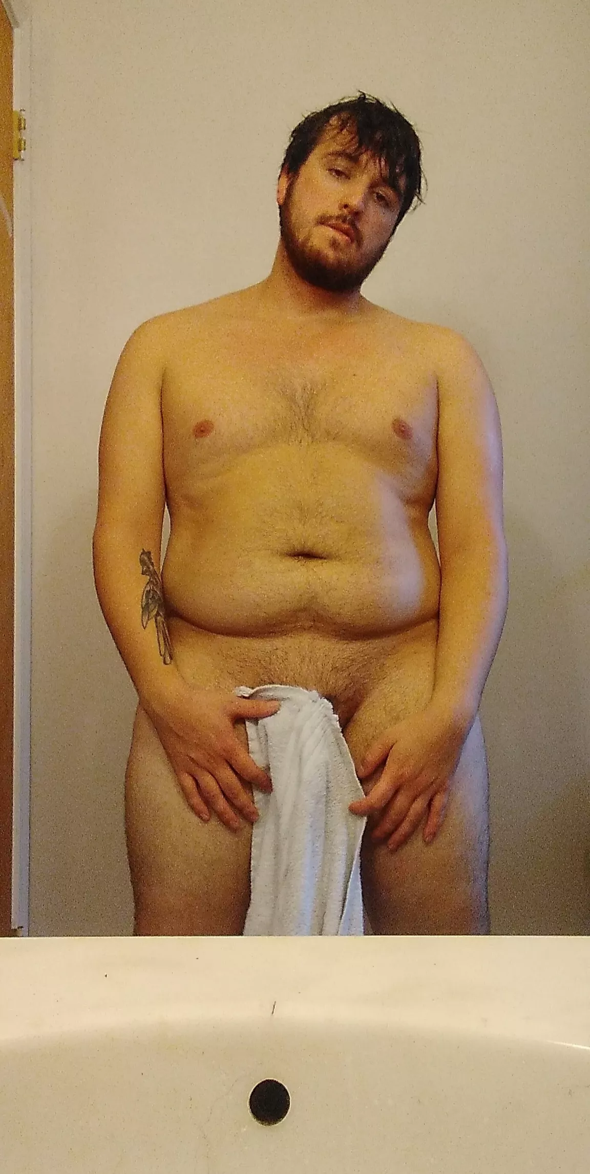 To remove the towel or not to remove the towel. That's the question;)