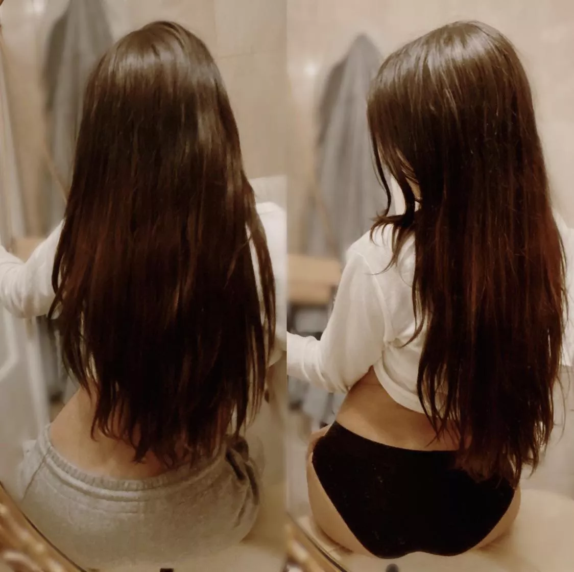 To the guys that love my long hair. (25 â€¢ 5â€™3 â€¢ 98IB)