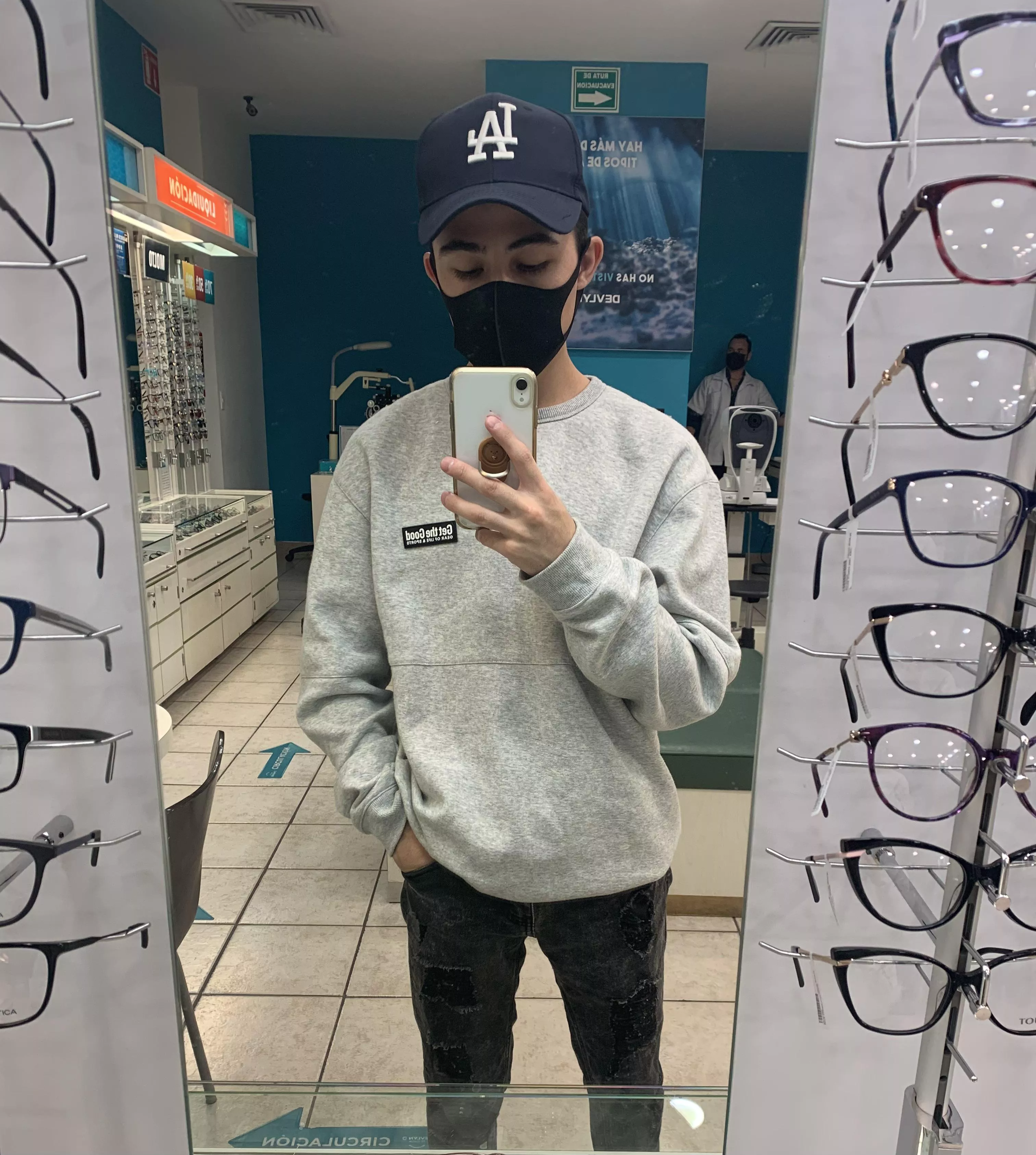 Today helping a friend choose glasses at the mall. 21 hmu, Iâ€™m bored af