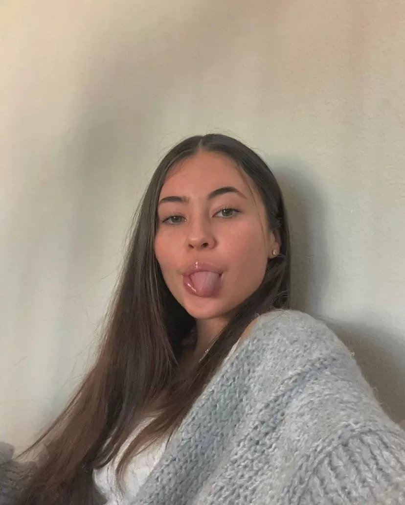 Tongue out