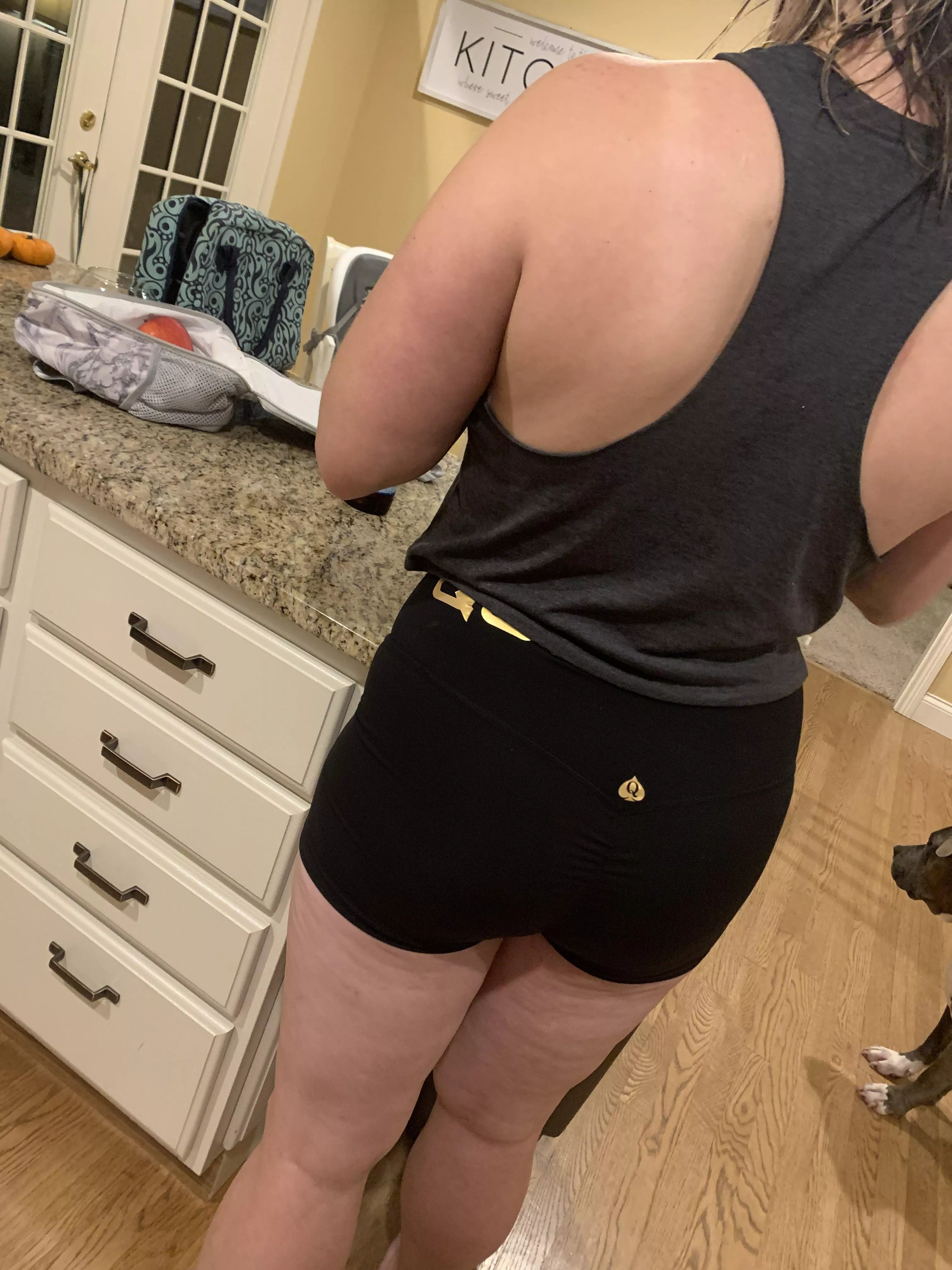 Tonightâ€™s outfitâ€¦ QOS booty short pair number 4? 5? Idk Iâ€™ve lost count