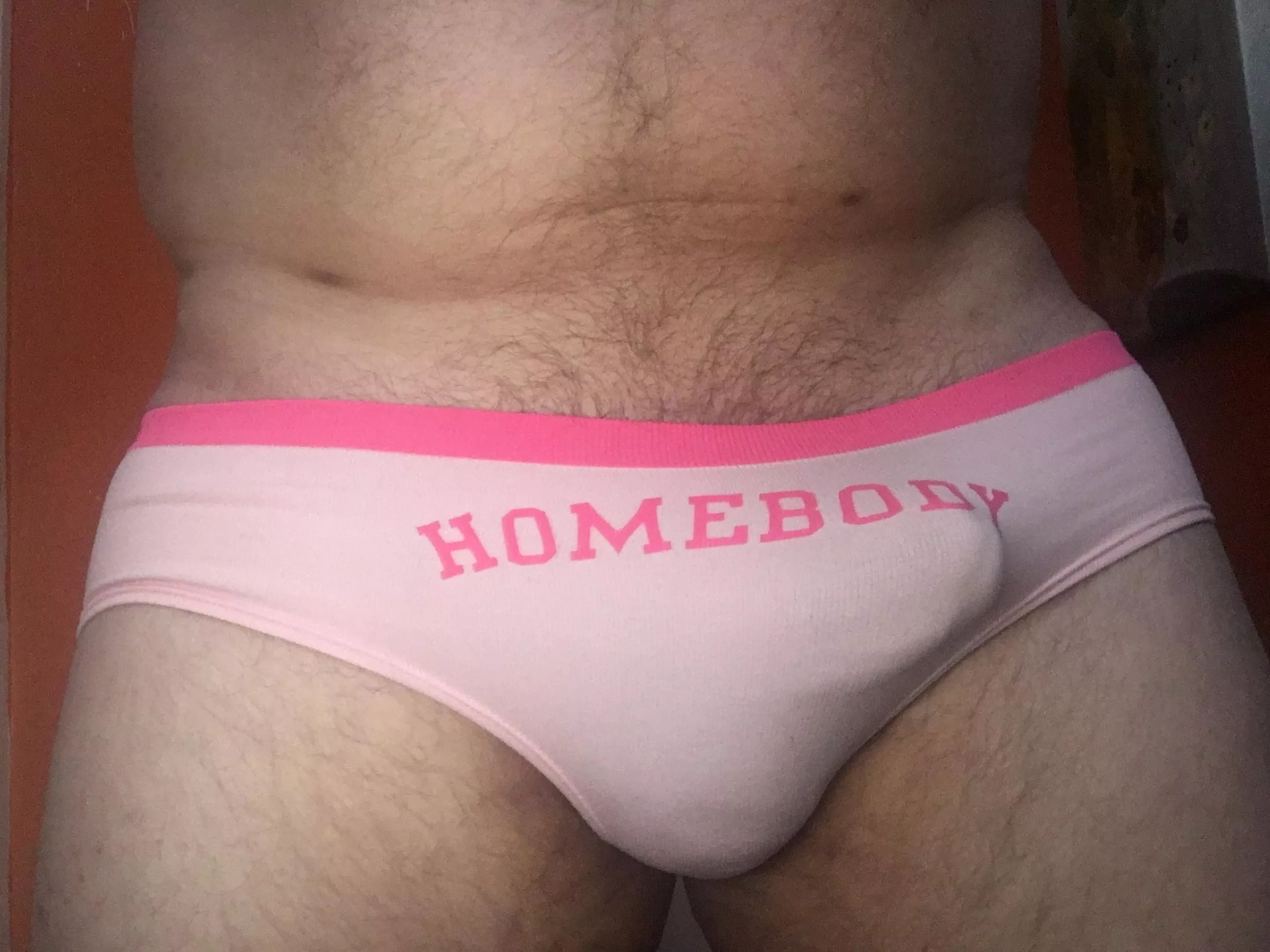 Tonightâ€™s panties. Just me and the wife tonight so I had free reign to walk around in them.