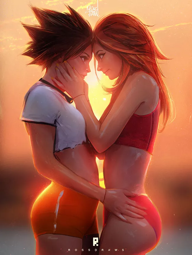 Tracer and Emily by Ross Tran