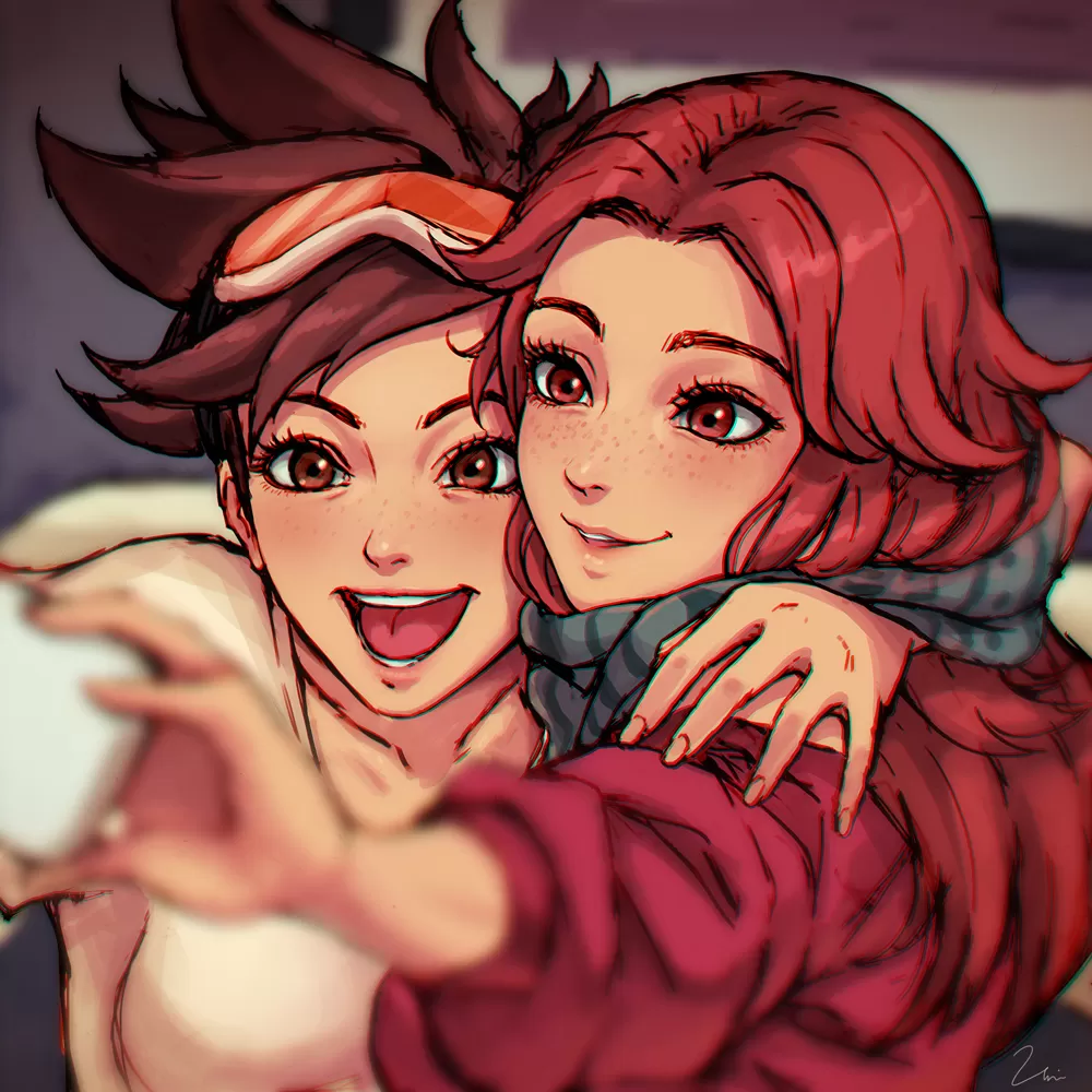 Tracer and Emily by umigraphics