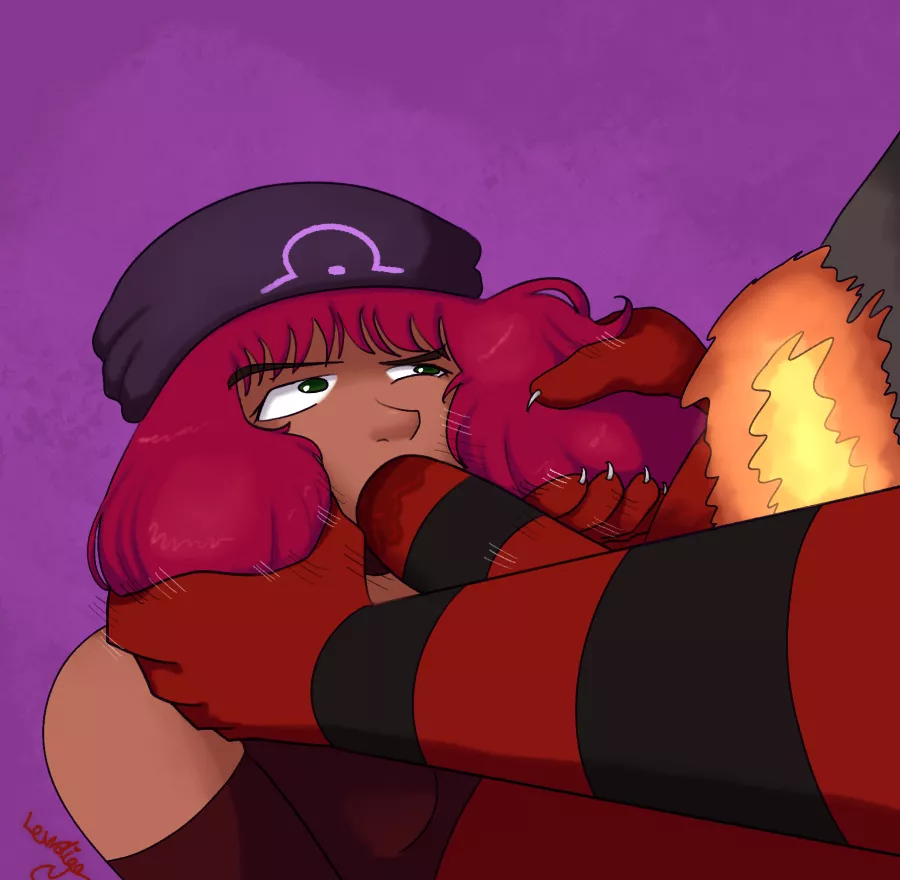 Trainer facefucked by Incineroar (Lewdigo) [Pokemon]