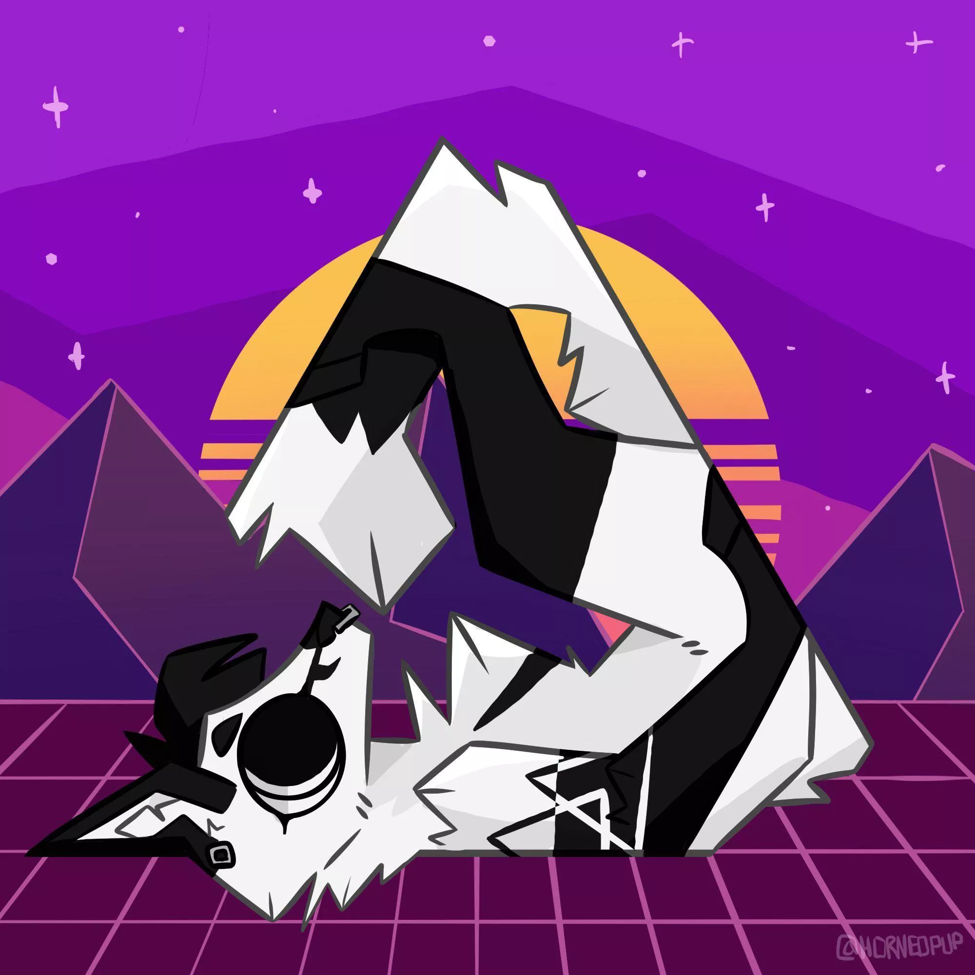 Triangle this time! (art by me) [@hornedpup on twitter]