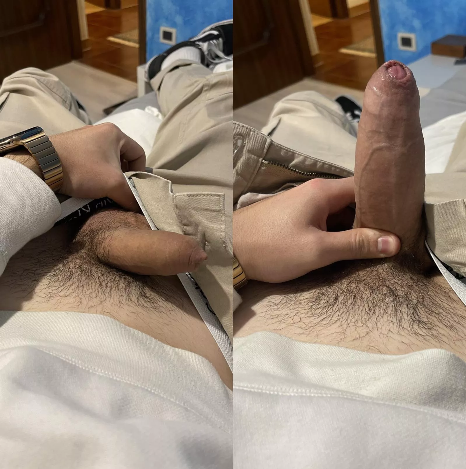 Tried my best not getting hard while taking the soft pic. But still not 100% soft.