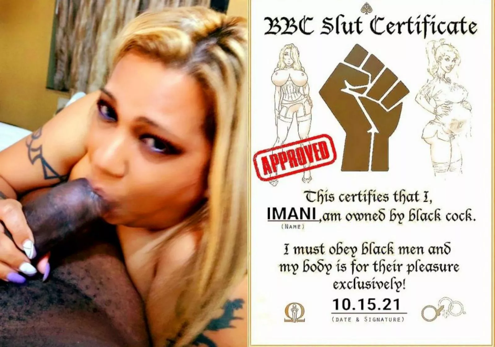 Trinidadian BBC Slut sign her body over to BBC