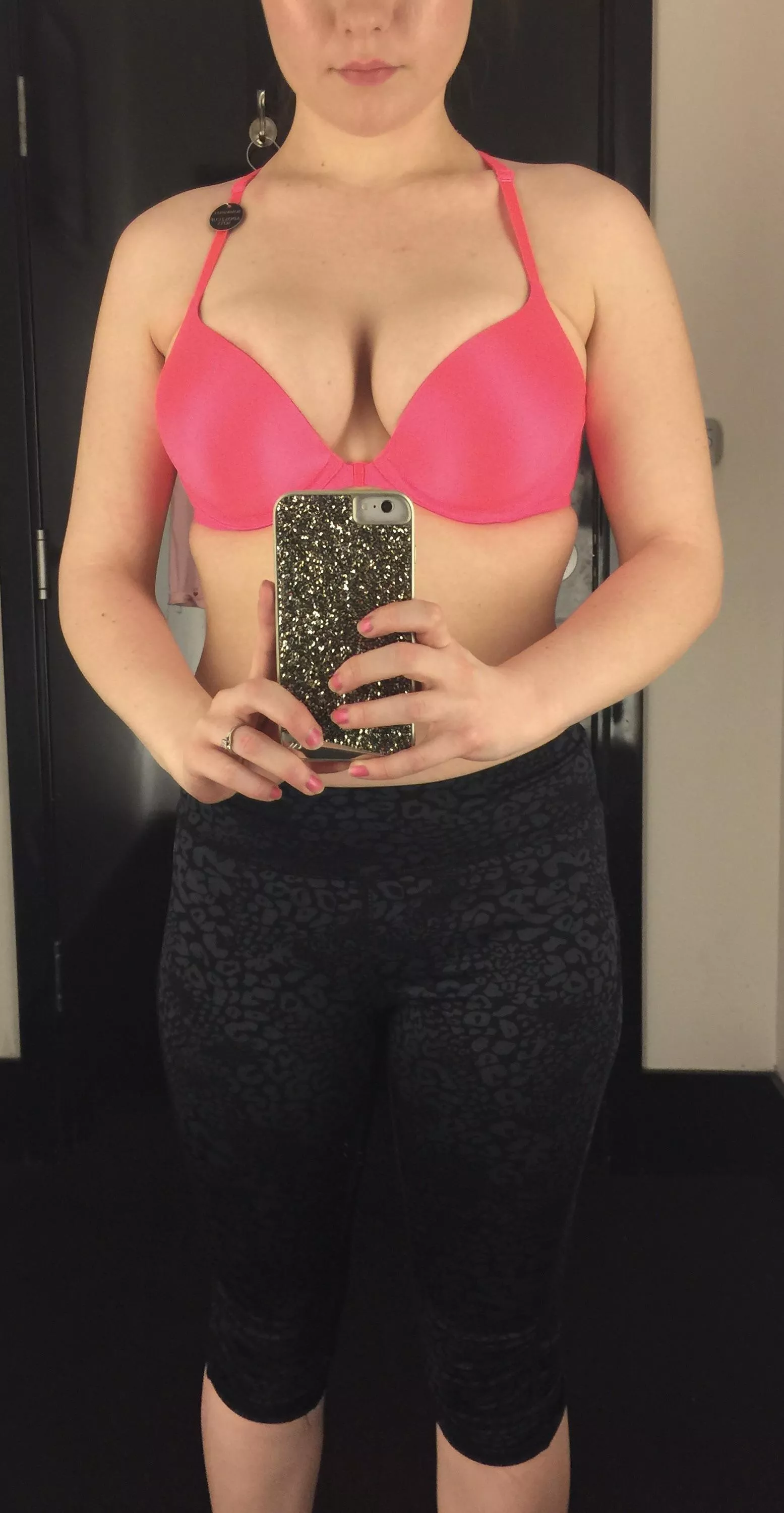 Trying on a bra. (5years ago)(f)