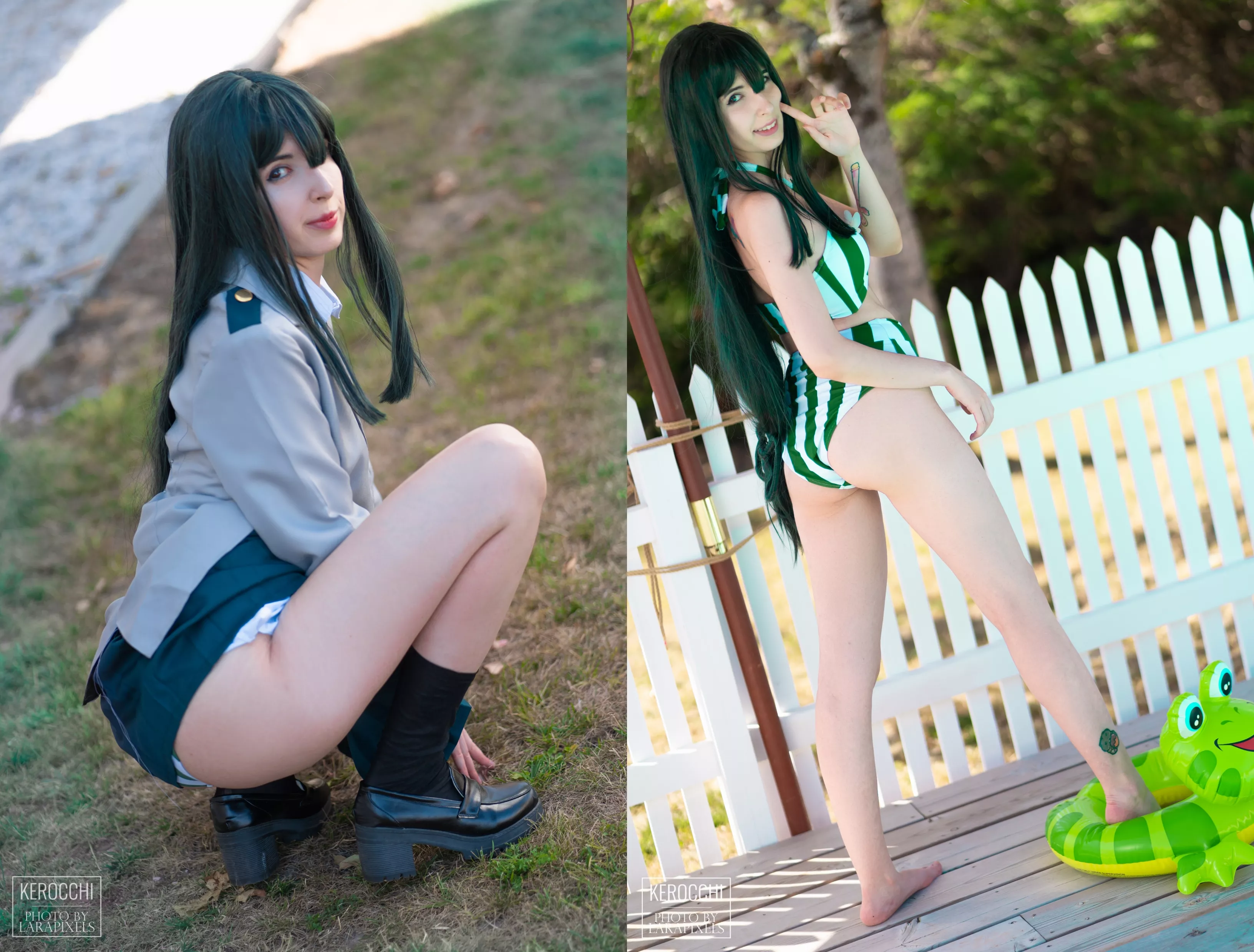 Tsuyu Asui uniform and bikini! ðŸ’š ~ Kerocchi