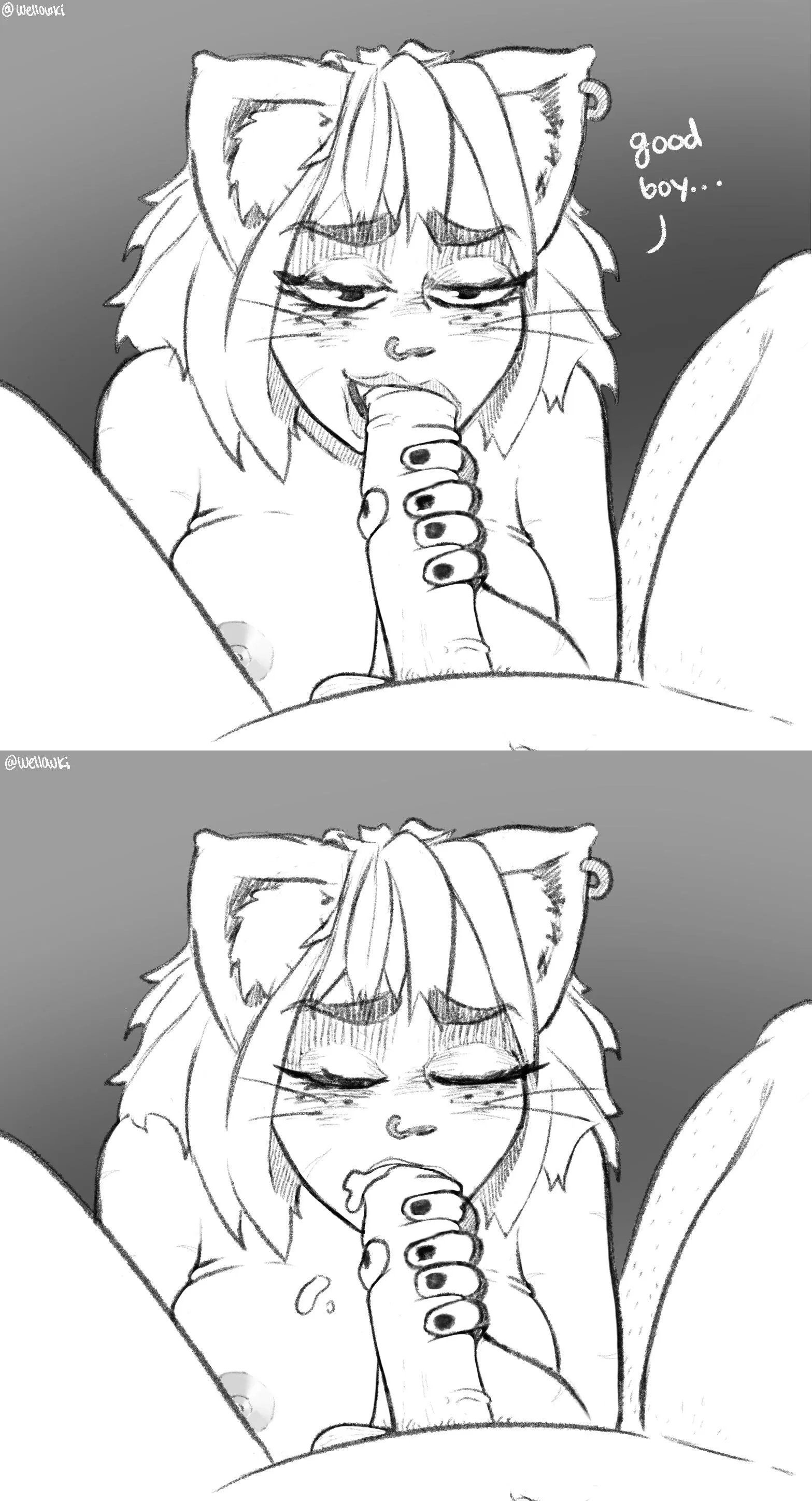 Vain Enjoys a Sloppy Blow-Job (Wellowki) [Original]