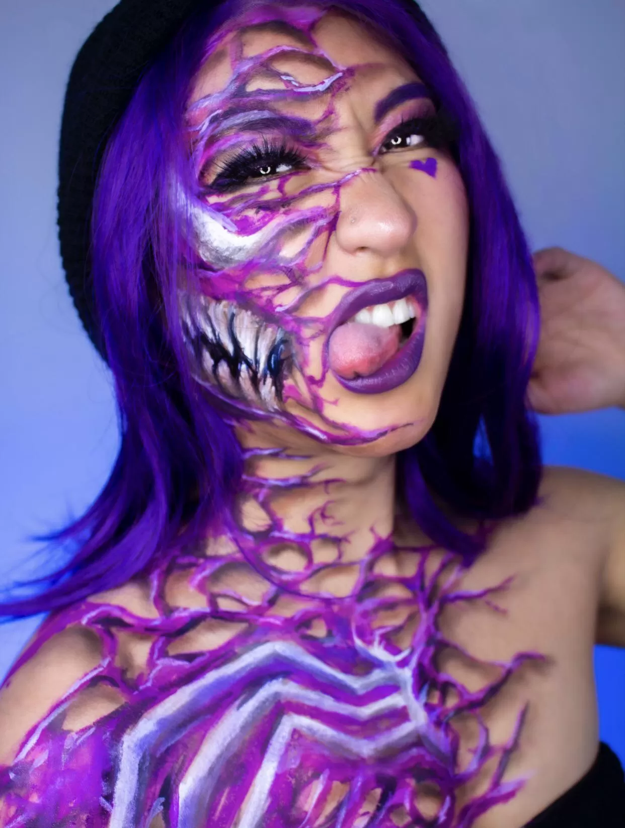 Venom inspired makeup 💜 (SFW)