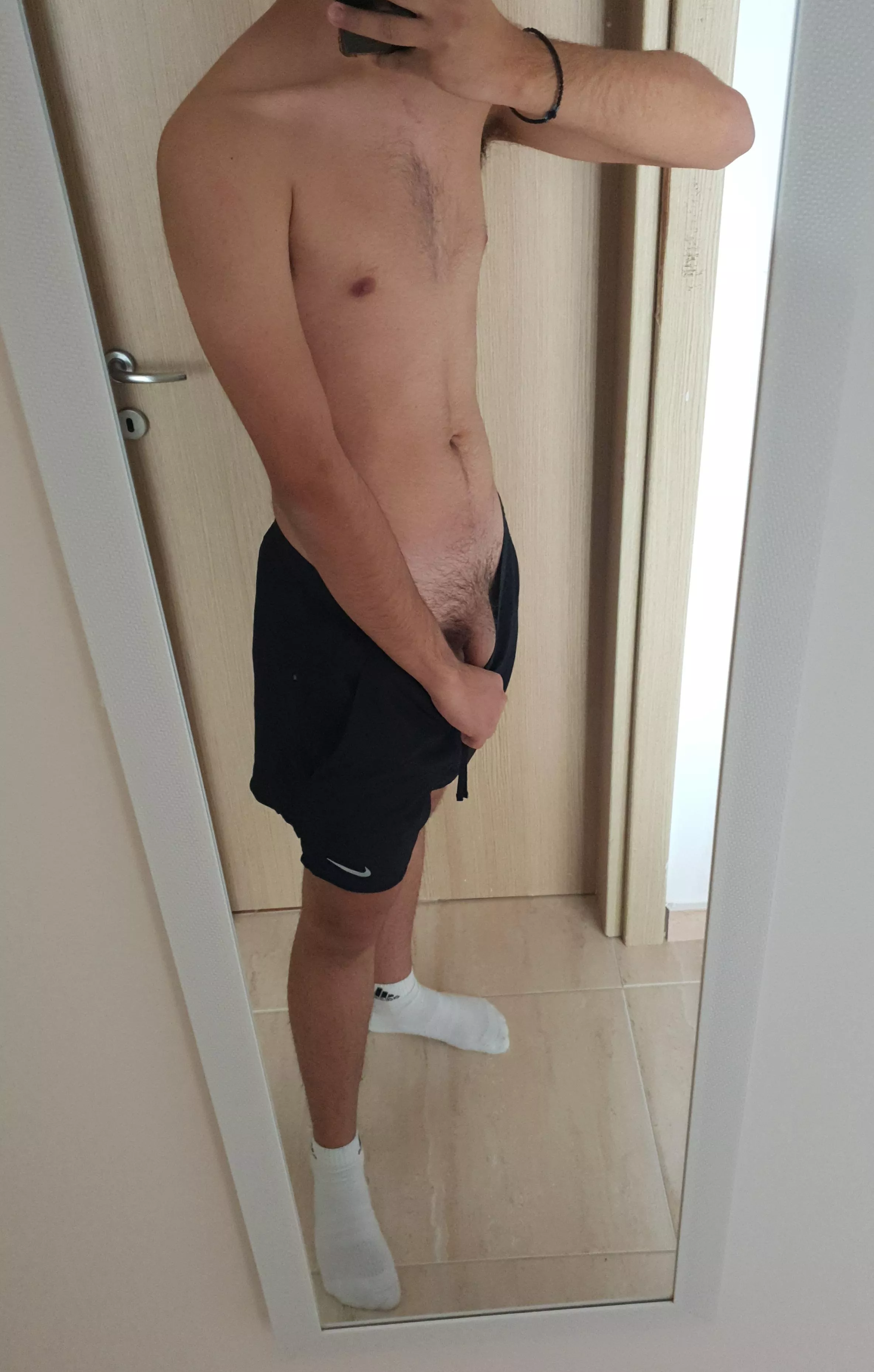 Wanna pull them down? 🍆💦😇(M18)